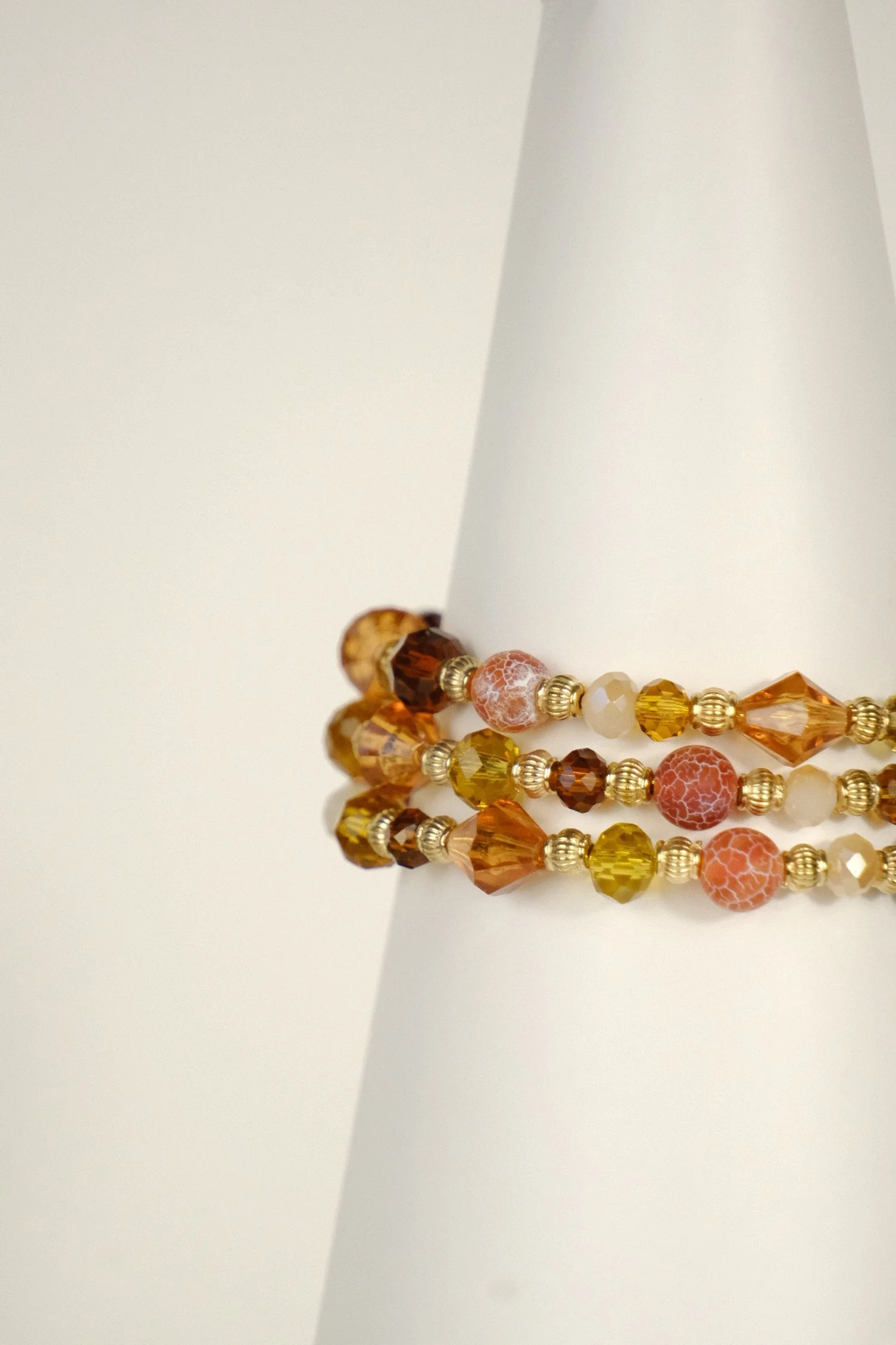 Earth Faceted Beaded Bangle