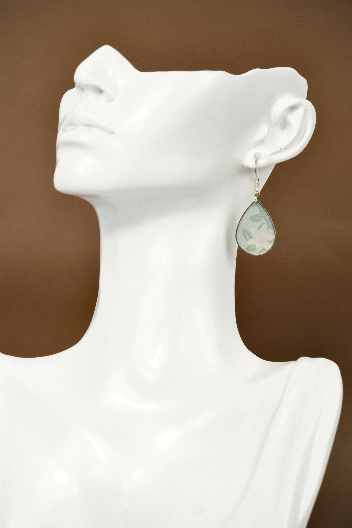 Pastel Flower Teardrop Earrings