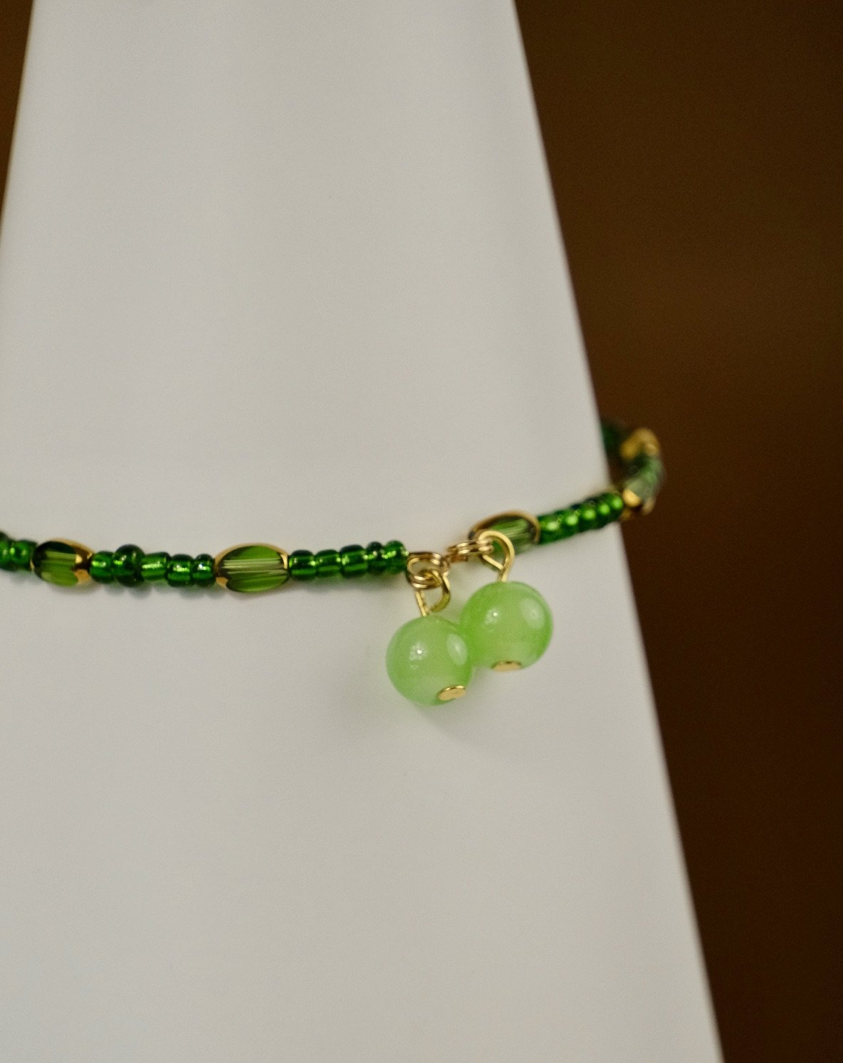 detail shot of the beads
