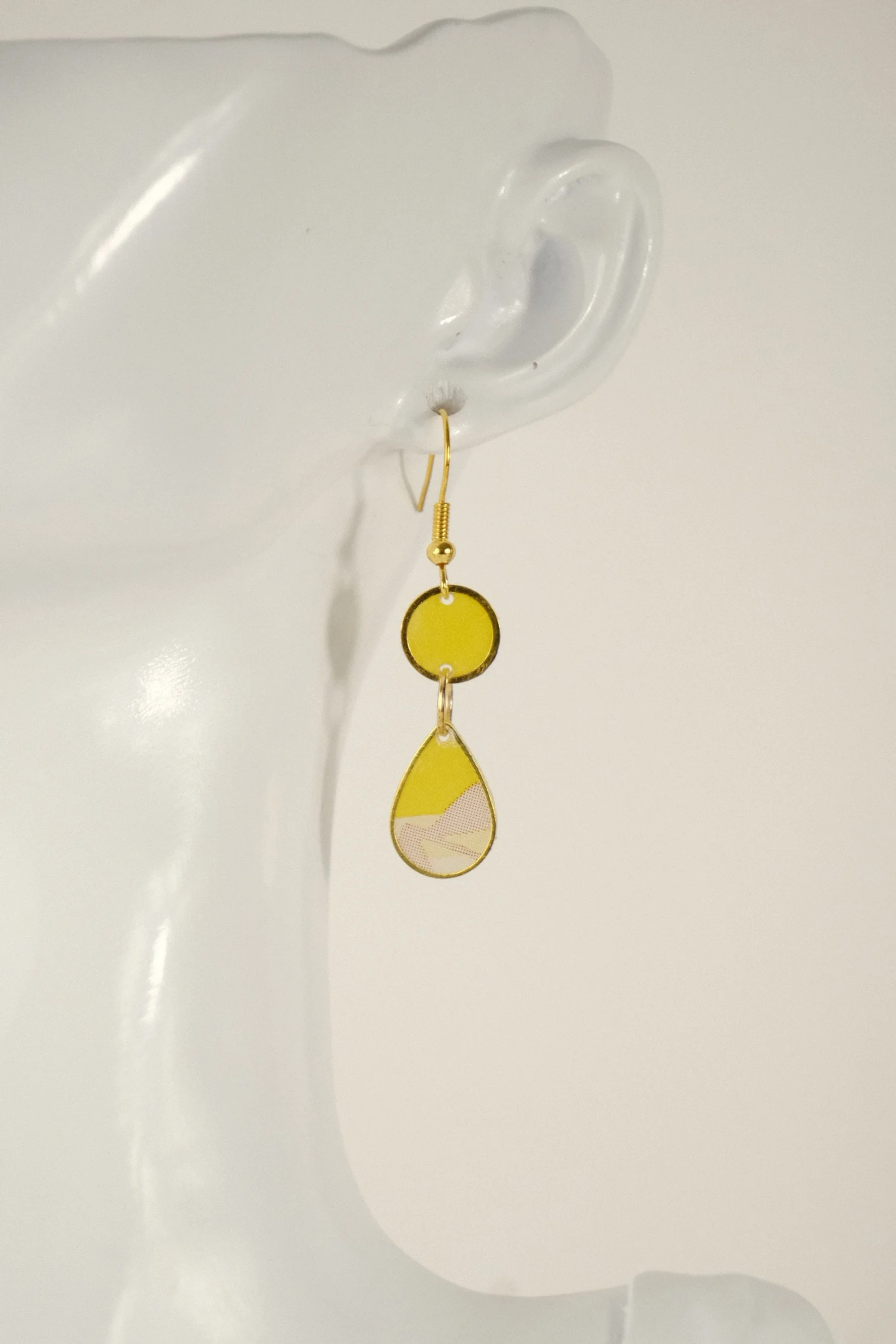 Dual Teardrop Citrus Resin Earrings