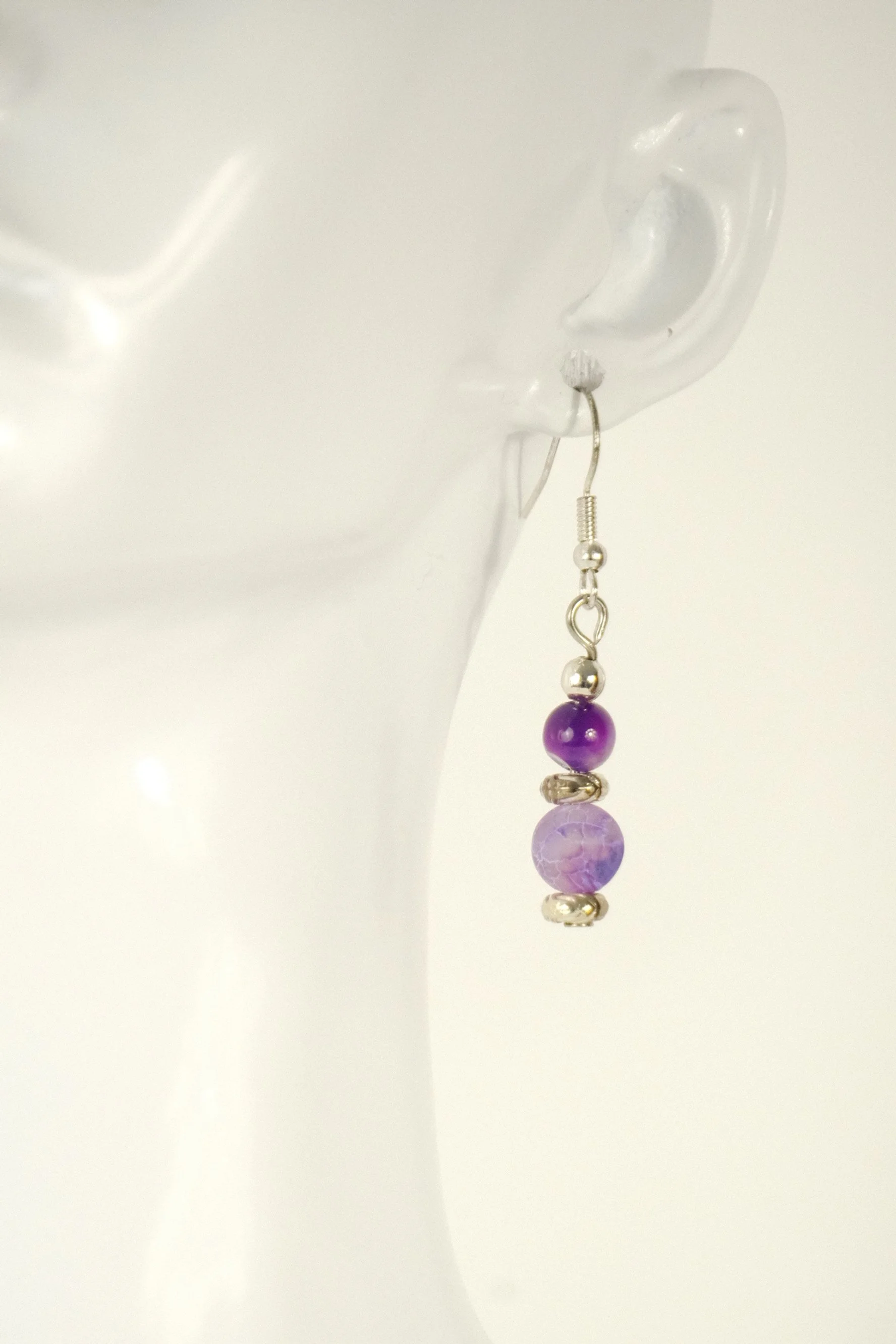 Indigo Beaded Earrings