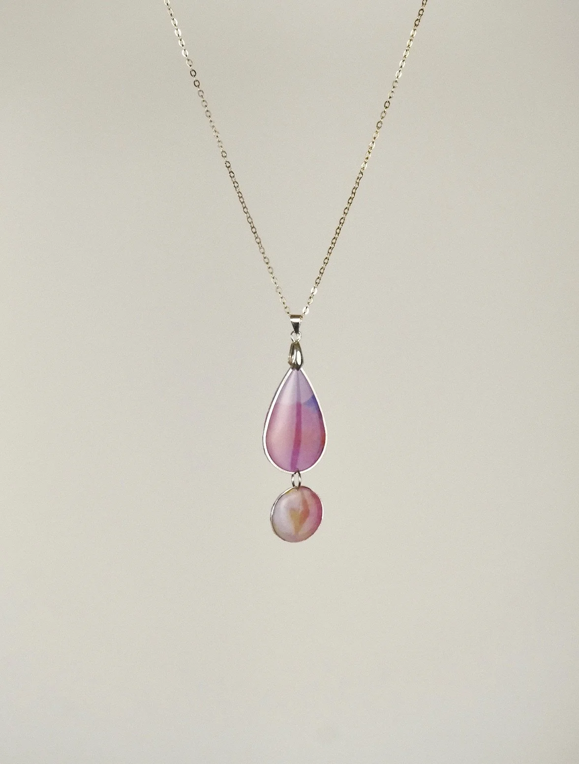 Gradient Indigo Resin Necklace
