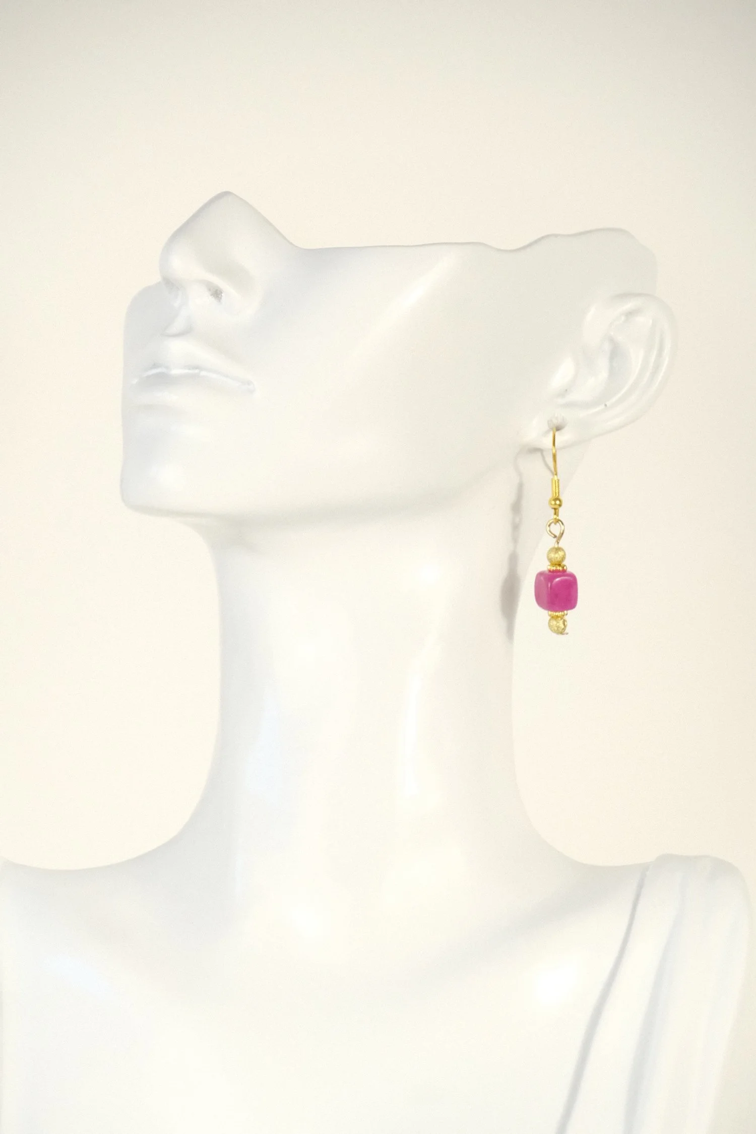 Fuchsia Stone Earrings