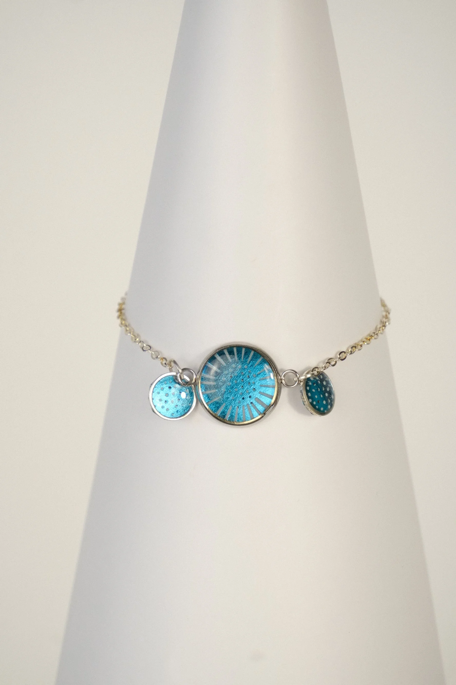 Turquoise Sunrise Resin Bracelet
