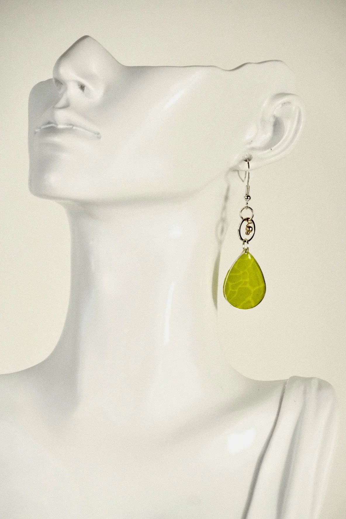 indigo roc crocodile resin earrings