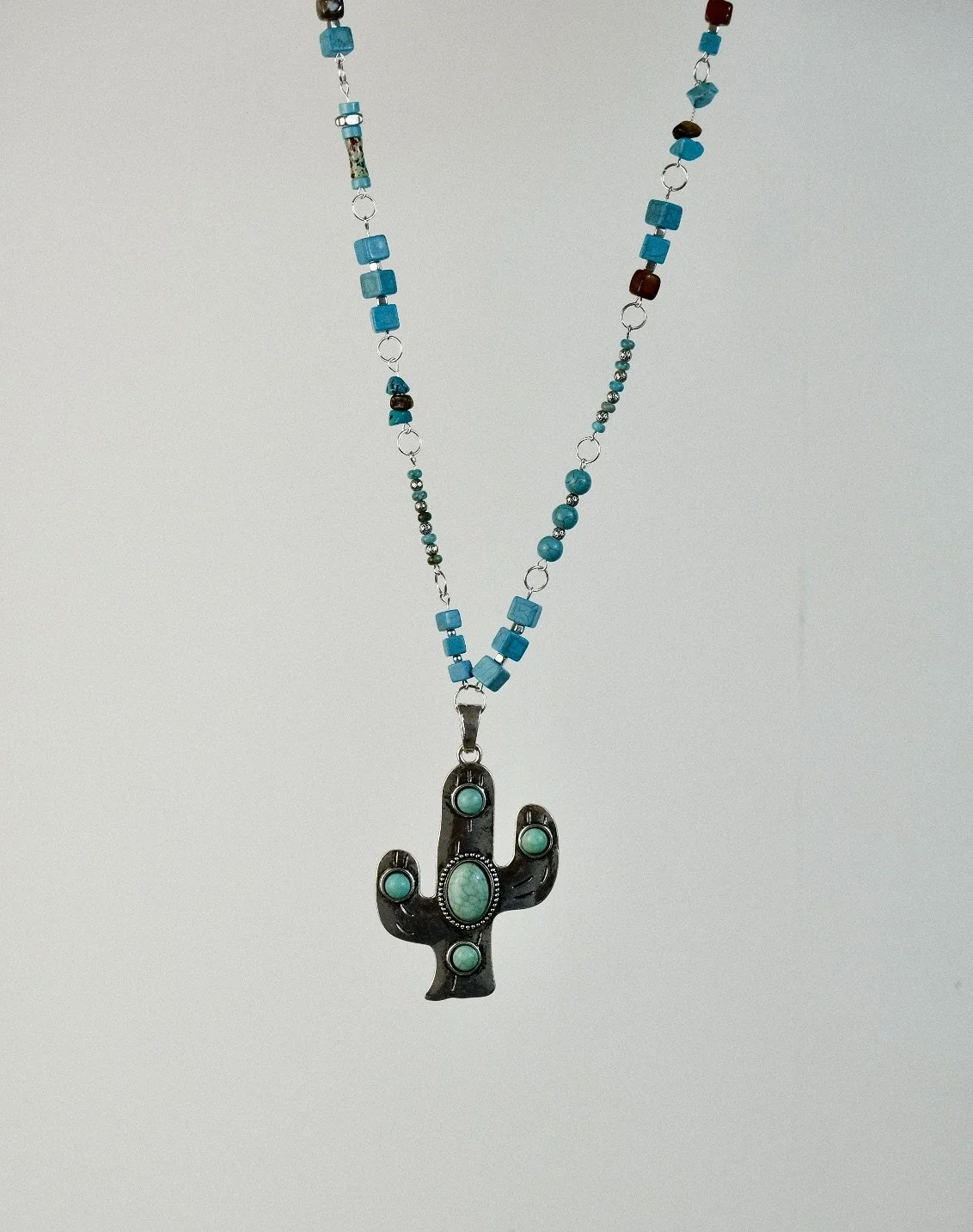 Turquoise Cactus Pendant