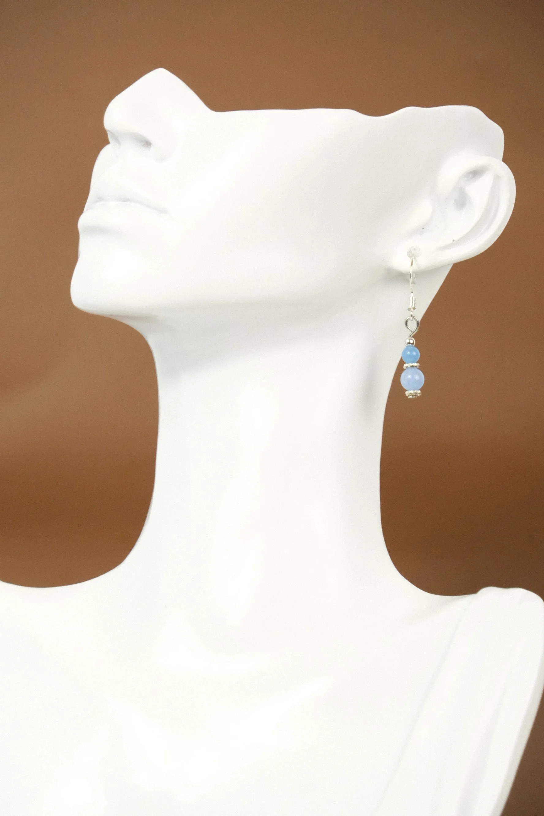 Pastel Blue Bead Earrings