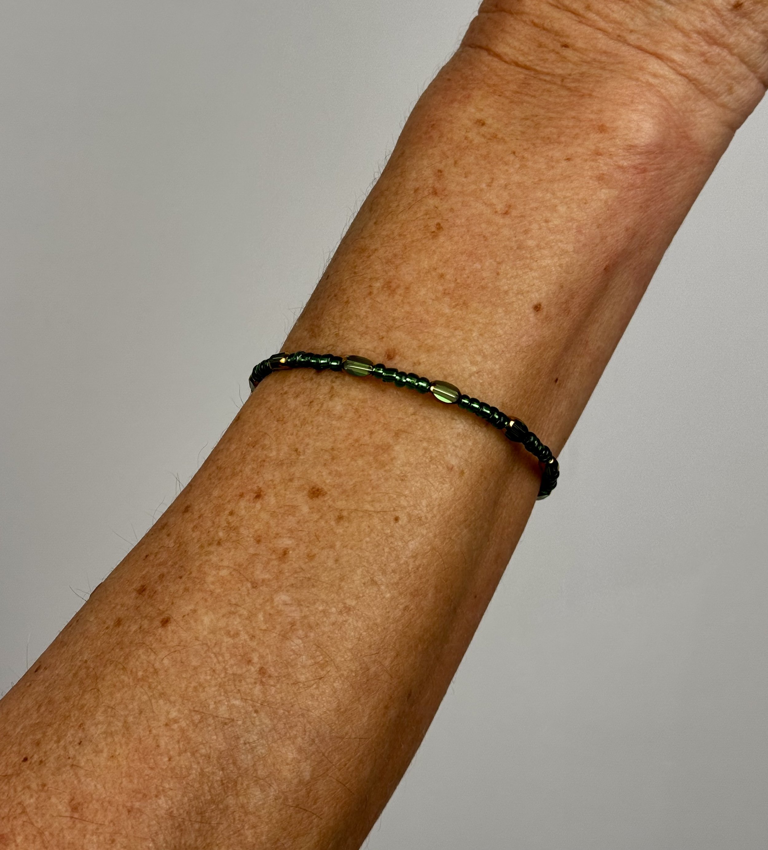 worn front view of the bracelet