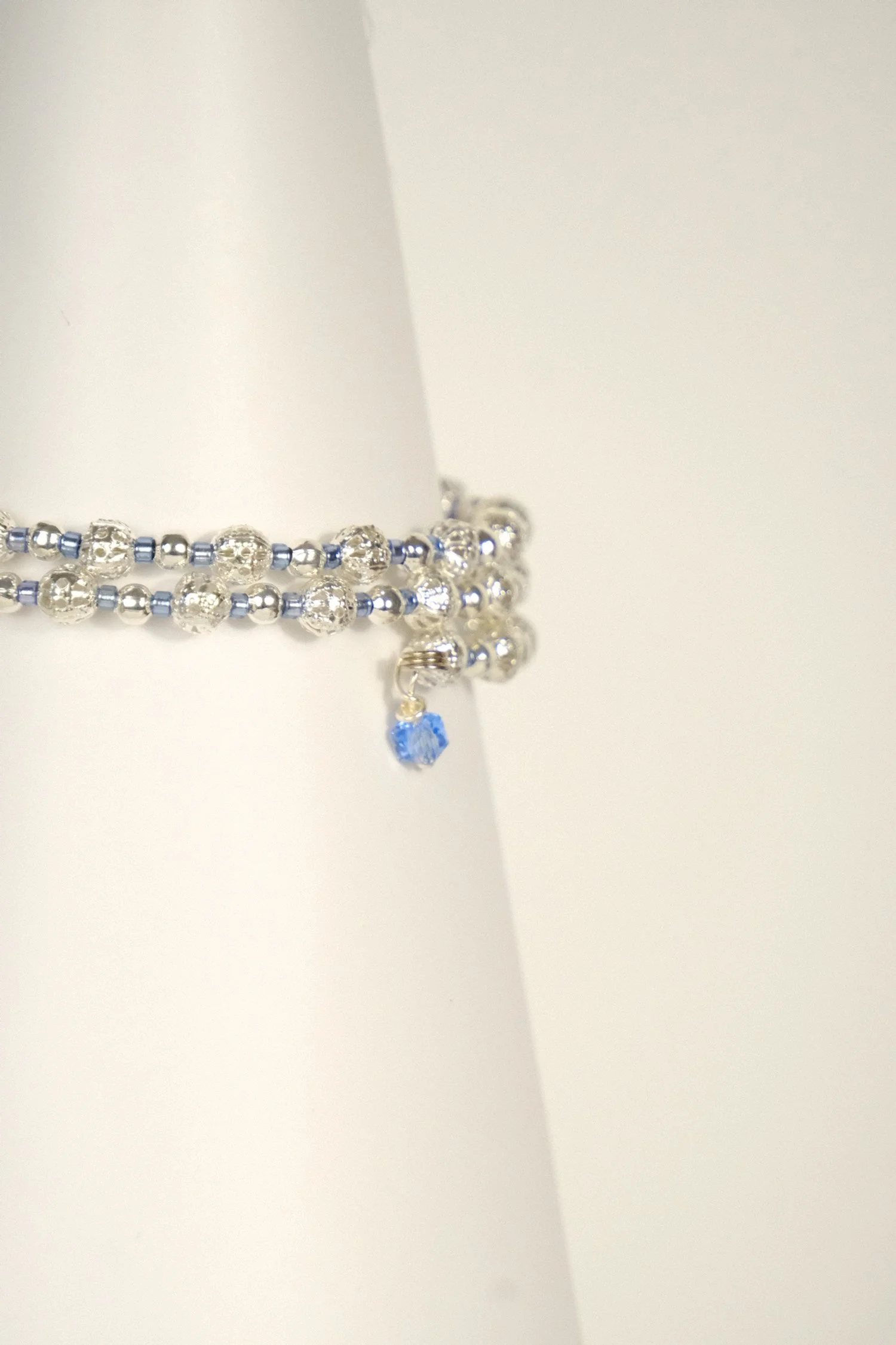 Silver & Blue Detail Bangle