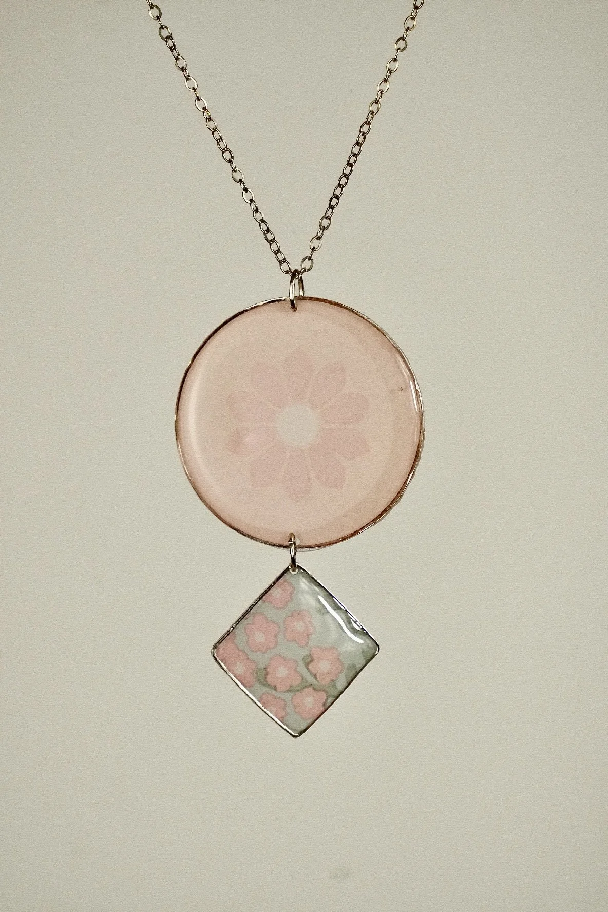 Pastel Flower Resin Necklace