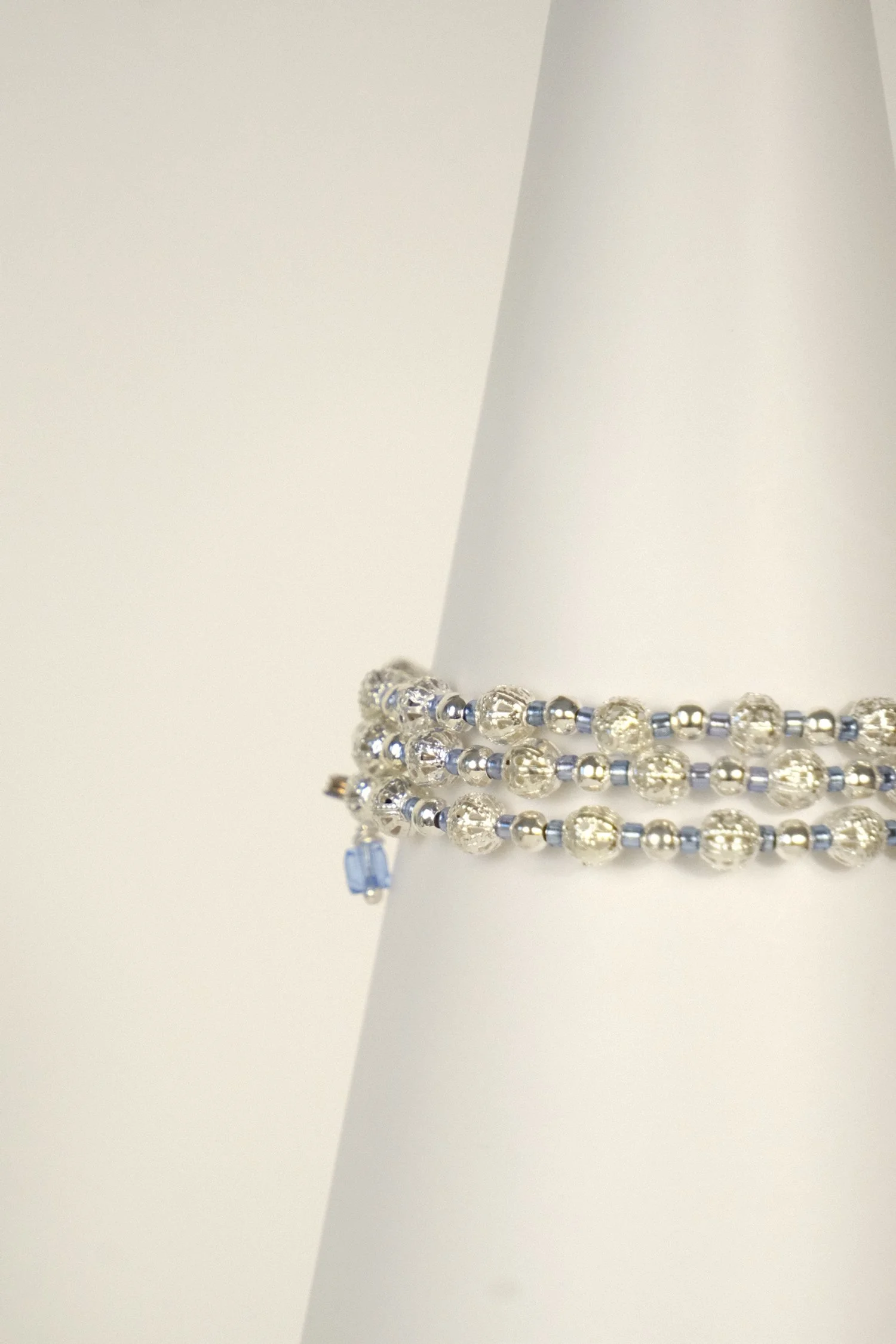 Silver & Blue Detail Bangle