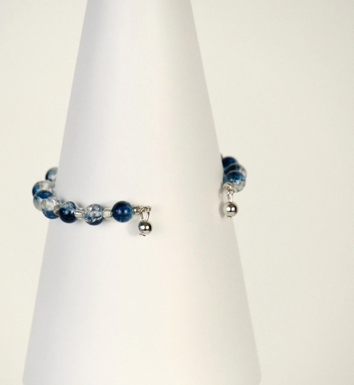 Blue Glass Bead Bracelet