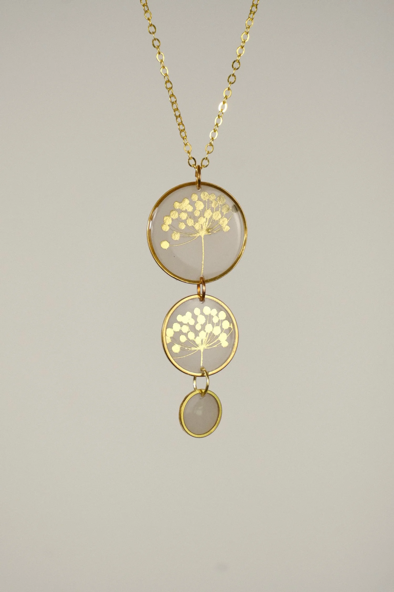 Dandelion Resin Necklace