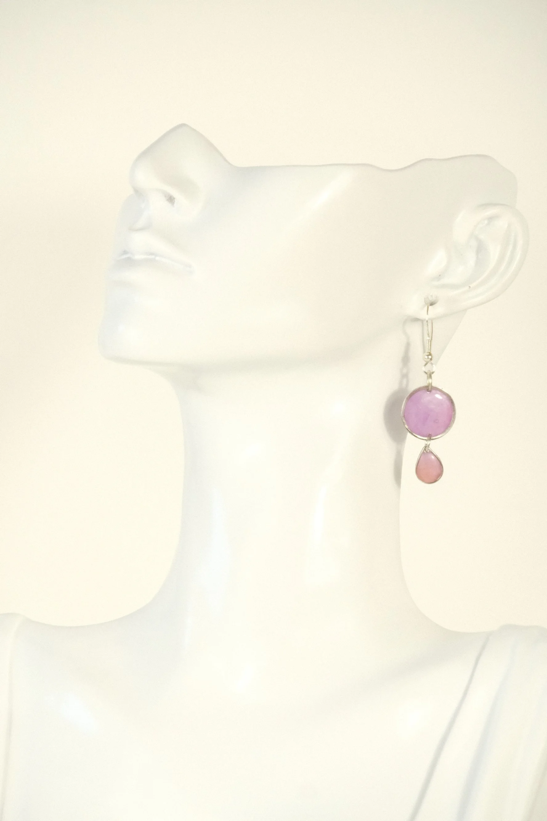 Indigo Circle Resin Earrings