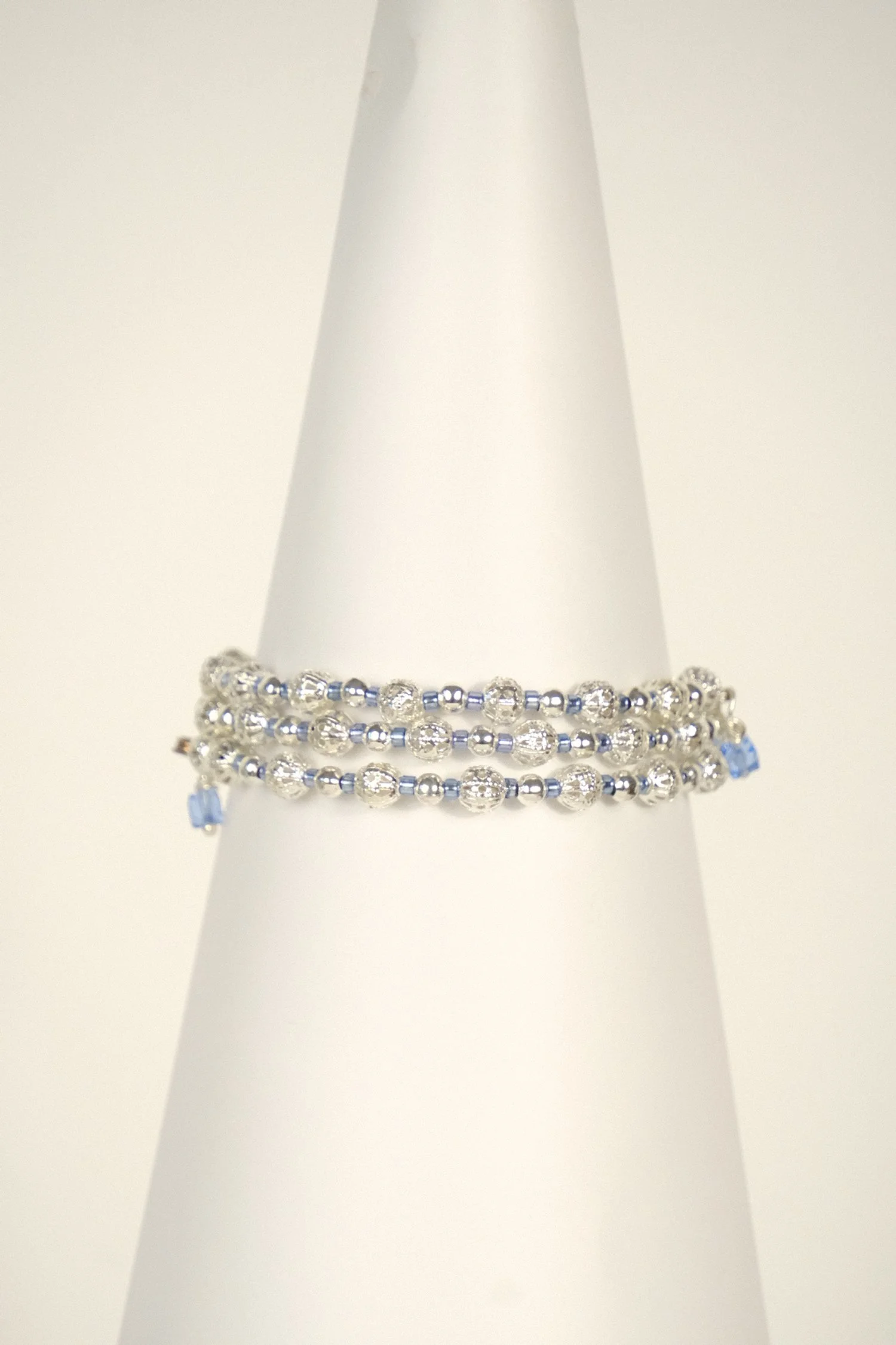Silver & Blue Detail Bangle