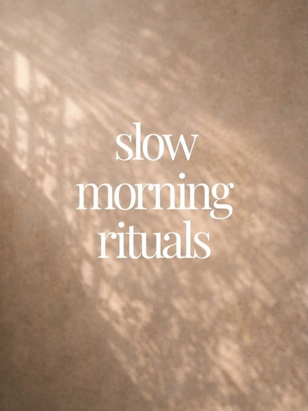 Slow morning rituals - 

Warm lemon water 
Gentle stretch 
Lymphatic face brush, quick cleanse and spf mist 
Walk outdoors 

That&rsquo;s it! No long to-do list, just 4 simple rituals before I look at my phone or start working. 

What are yours? 

#s