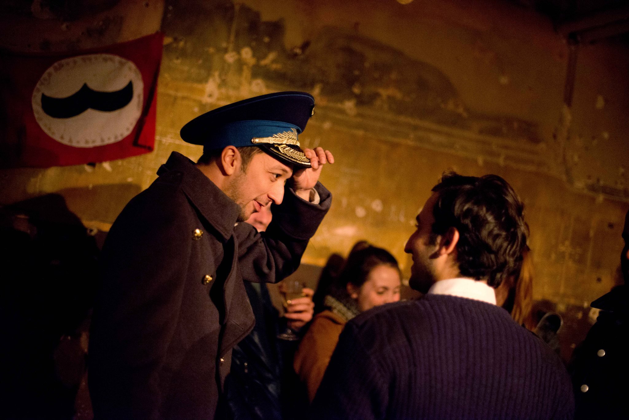 RIFT Creative Producer, Joshua Nawras, and long-time collaborator Guido Cavacuti don costumes for The Wall to play long time compadres Uri and Molotov_ guardians of the border between fact and fiction.jpg