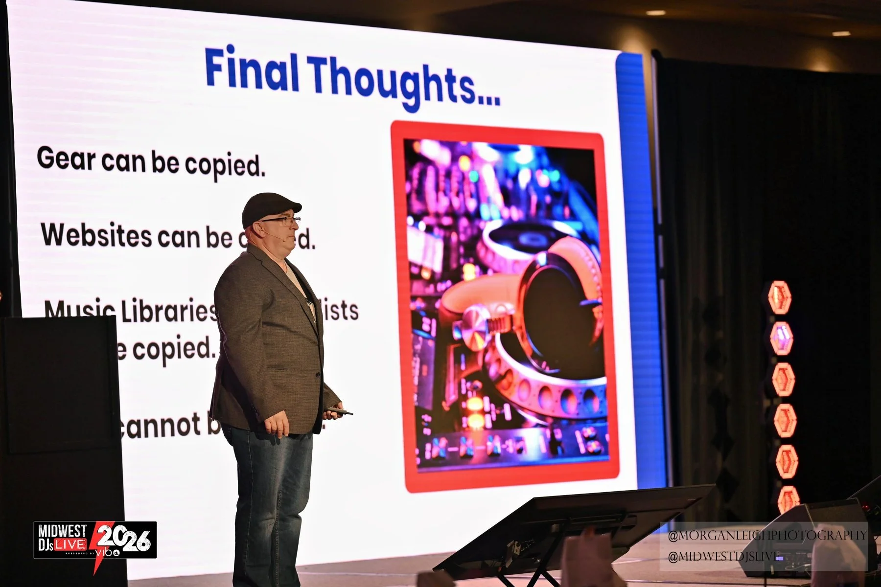 Rob Peters DiFazio delivering a keynote presentation to a corporate audience