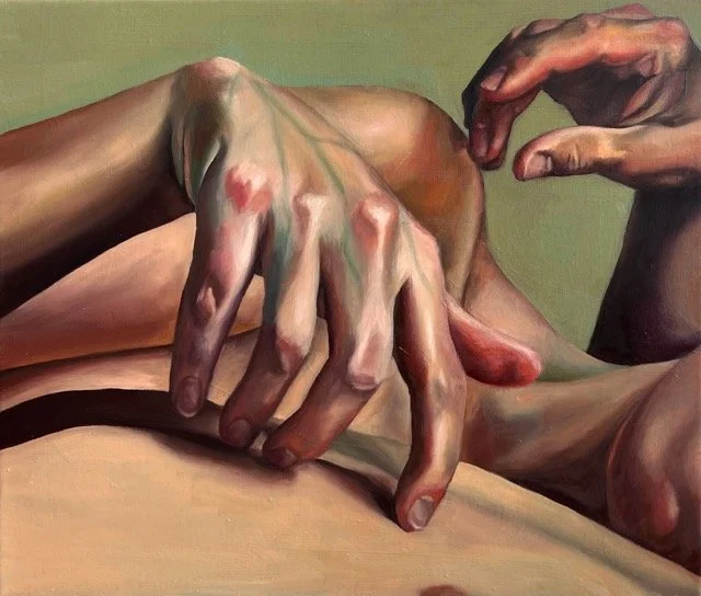 What are you thinking? Oil on canvas, 30 x 35 cm