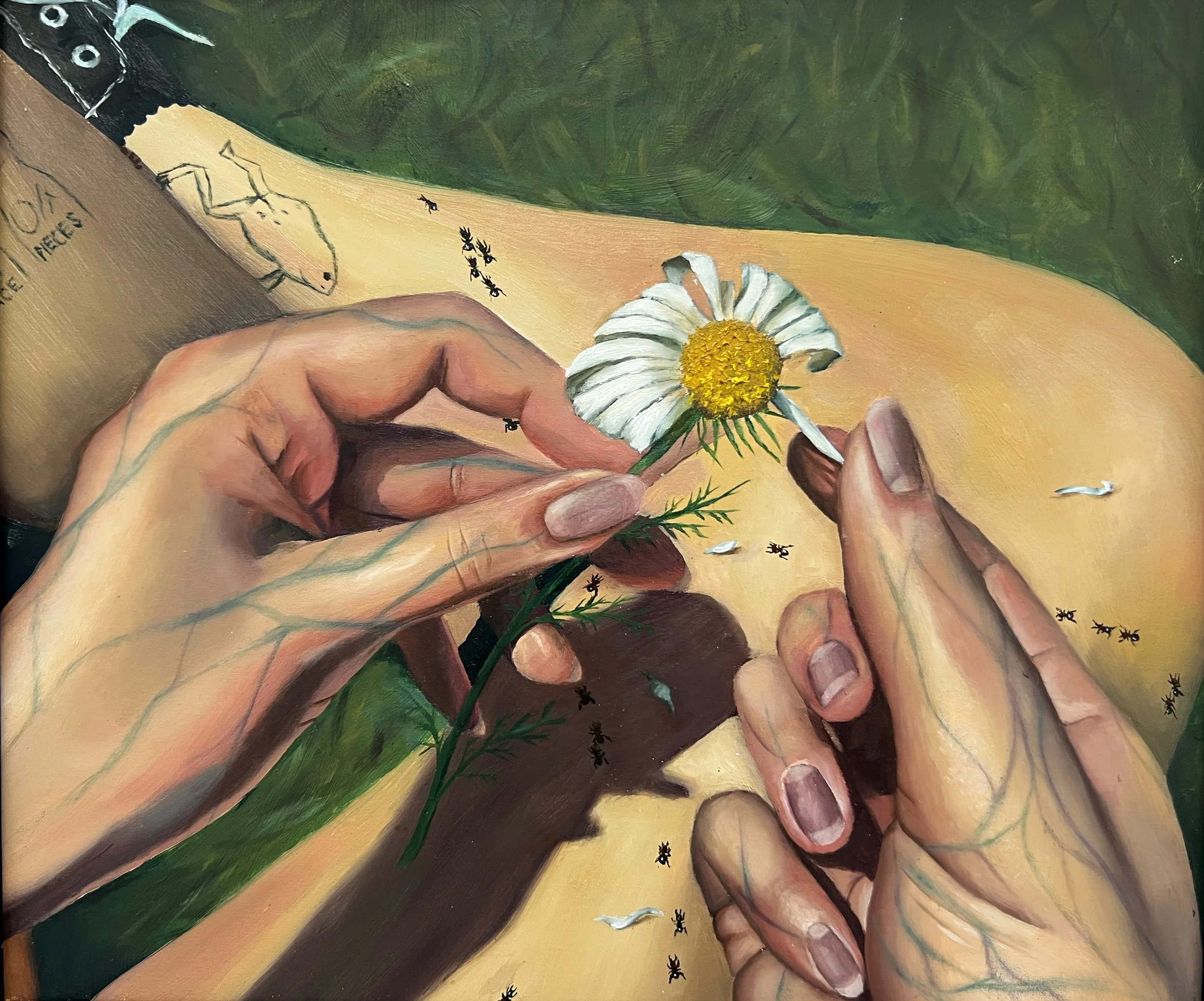 A Question. Oil on canvas, 30 x 35 cm