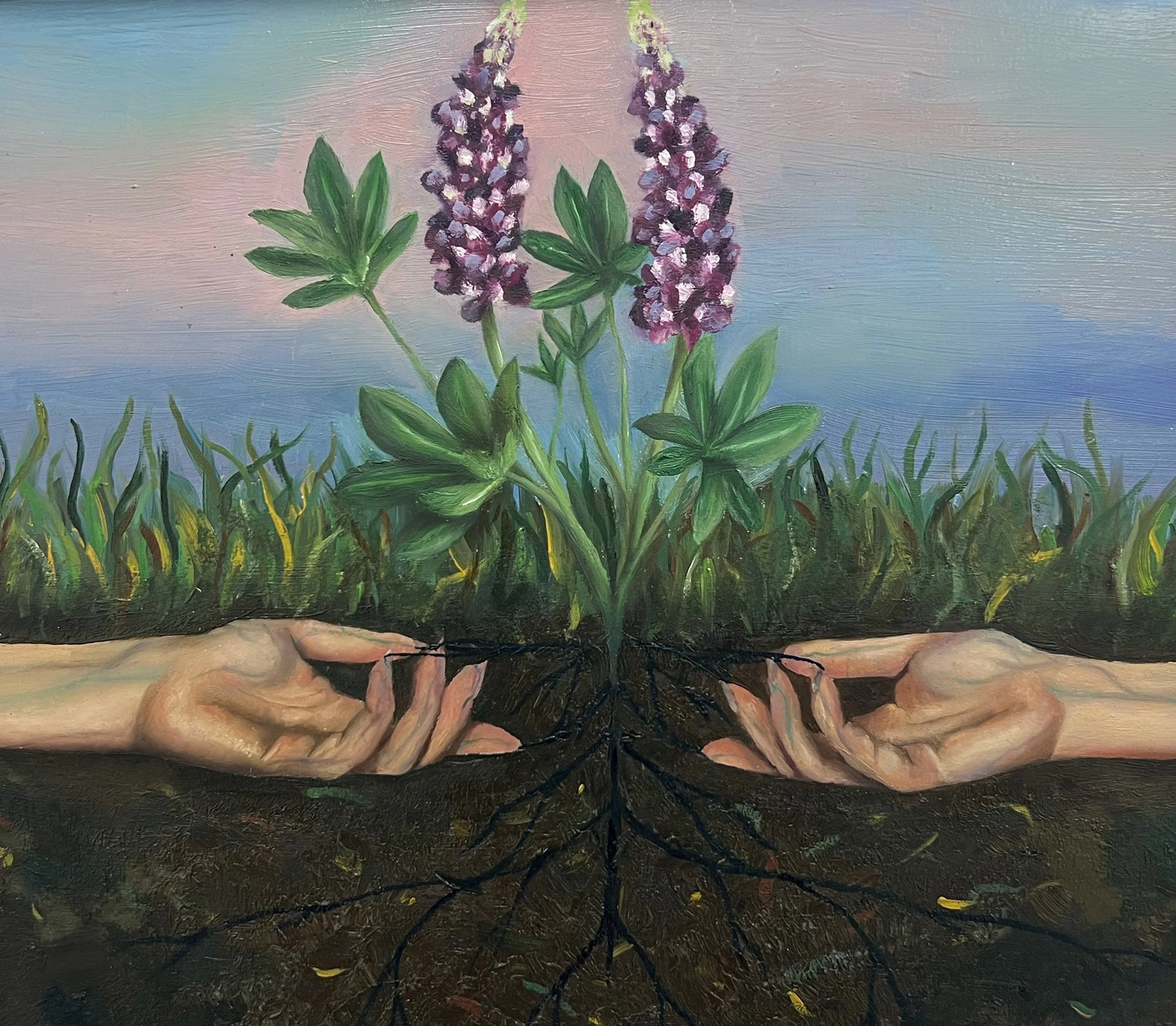 Flowers of our labour. Oil on canvas, 30 x 35 cm.