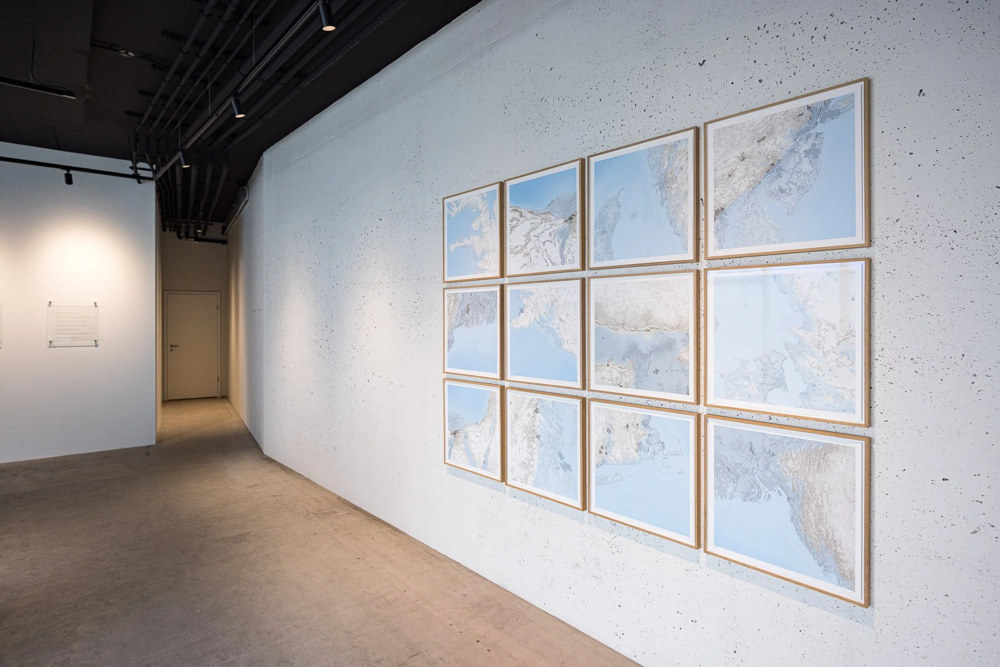 Future Cartography Study
Archival print on archival paper.
Dimensions: Each frame, 54,4 x
54,4 x 3 cm
Material of frames: natural oak,
massive, anti-glare glass
Works from the series have been shown at
International Print Center, New York, National