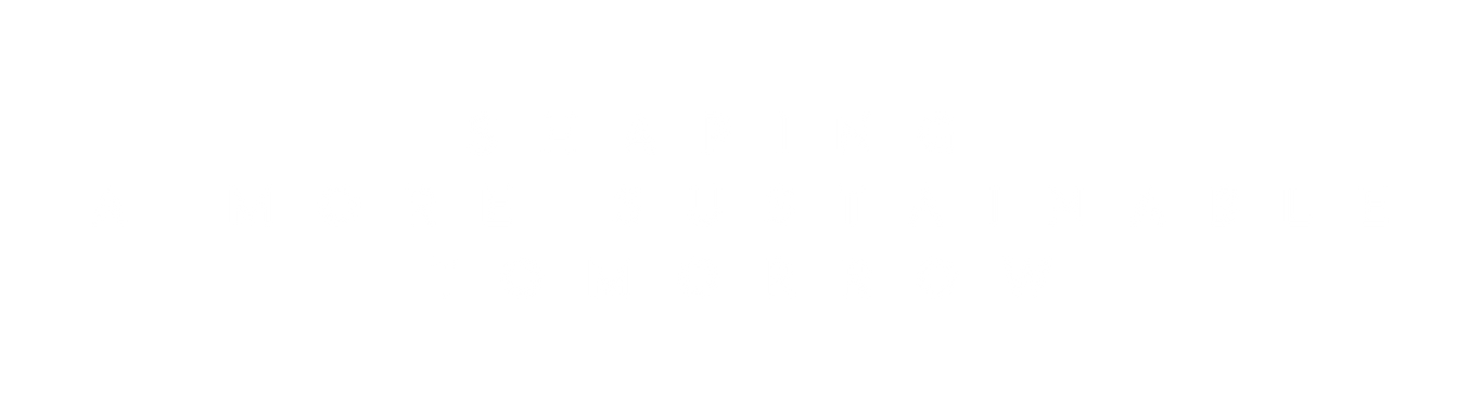 Text saying 'Shaping a More Sustainable Tomorrow' with a black background.