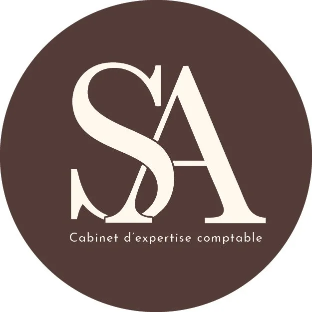 Logo rond avec les lettres SAS en grand et le texte 'Cabinet d'expertise comptable' en dessous.