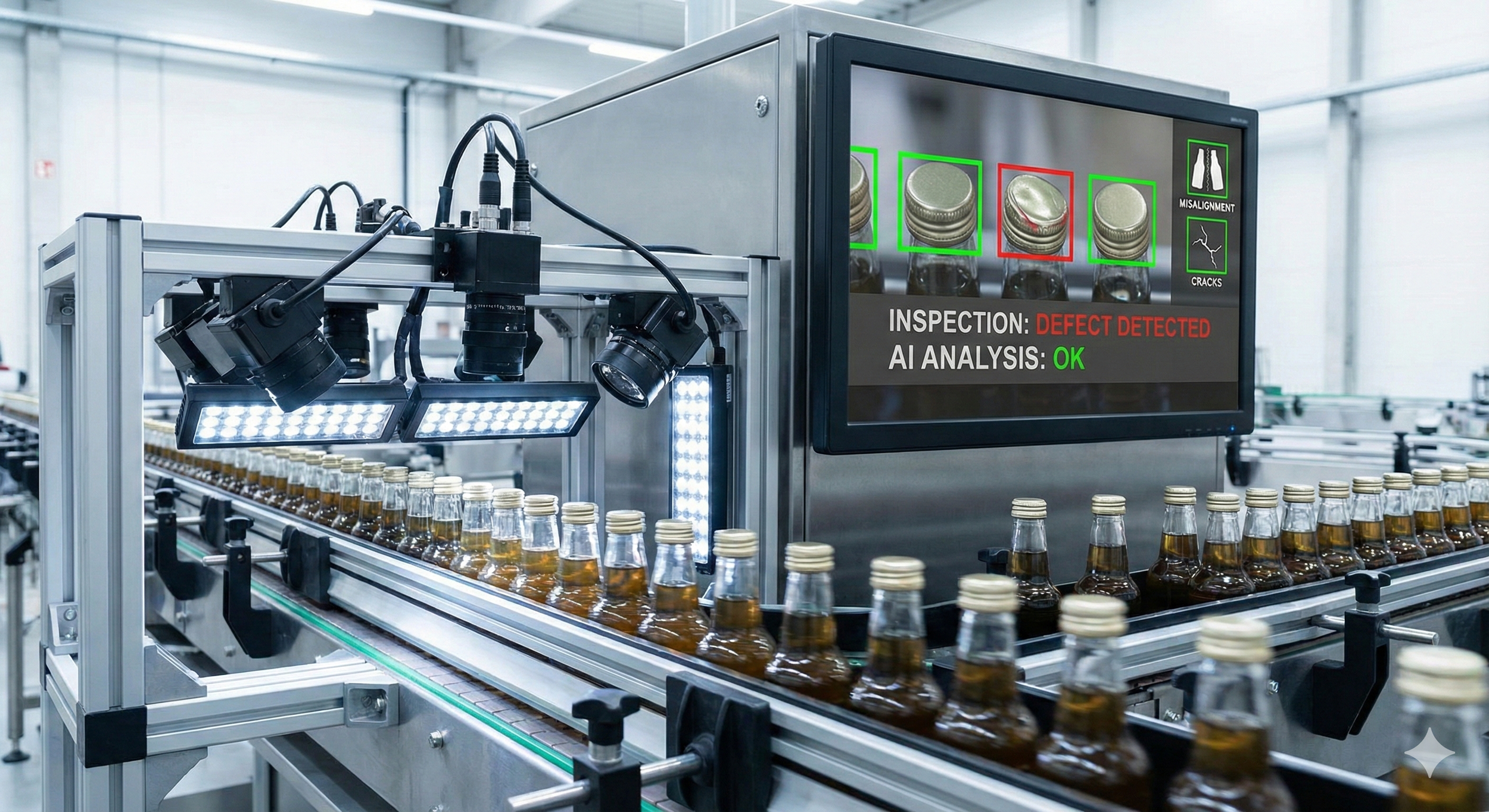 Visione Artificiale nel Controllo dei Tappi e Chiusure di Bottiglie