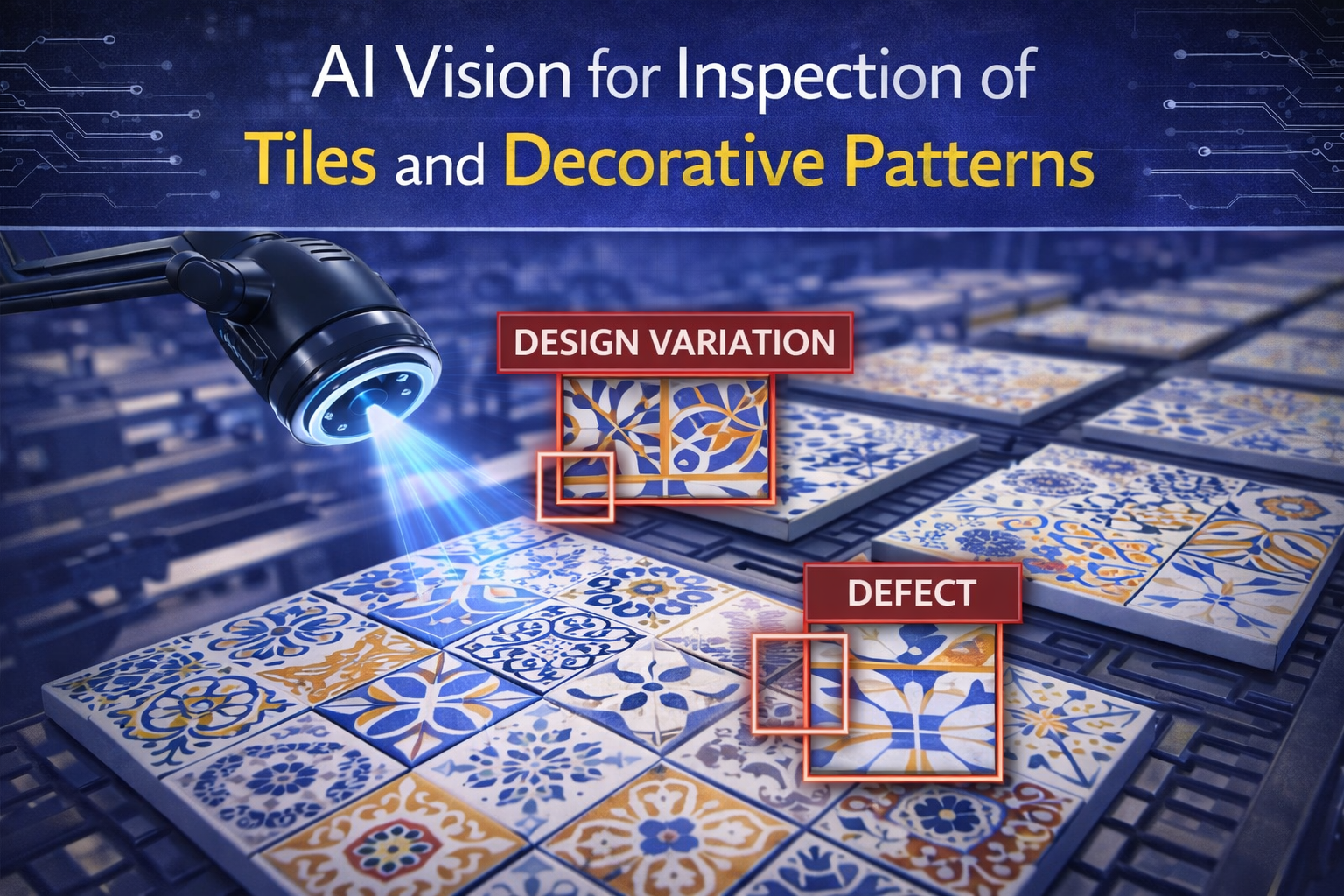 AI Vision for Inspection of Tiles and Decorative Patterns
