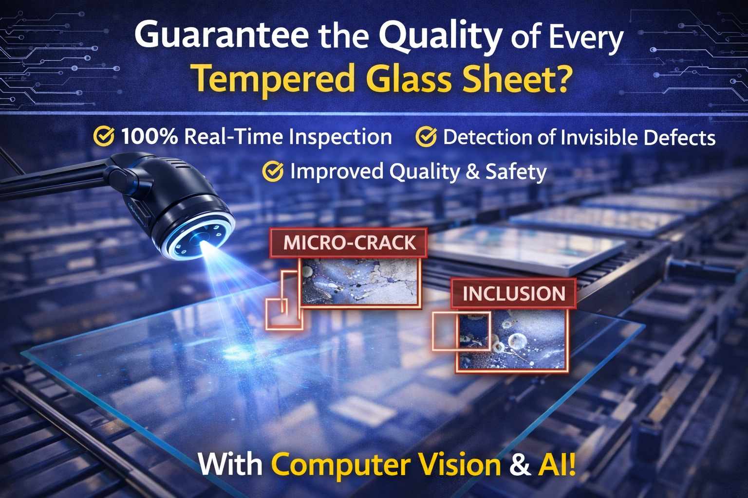 Controllo Qualità delle Lastre in Vetro Temperato