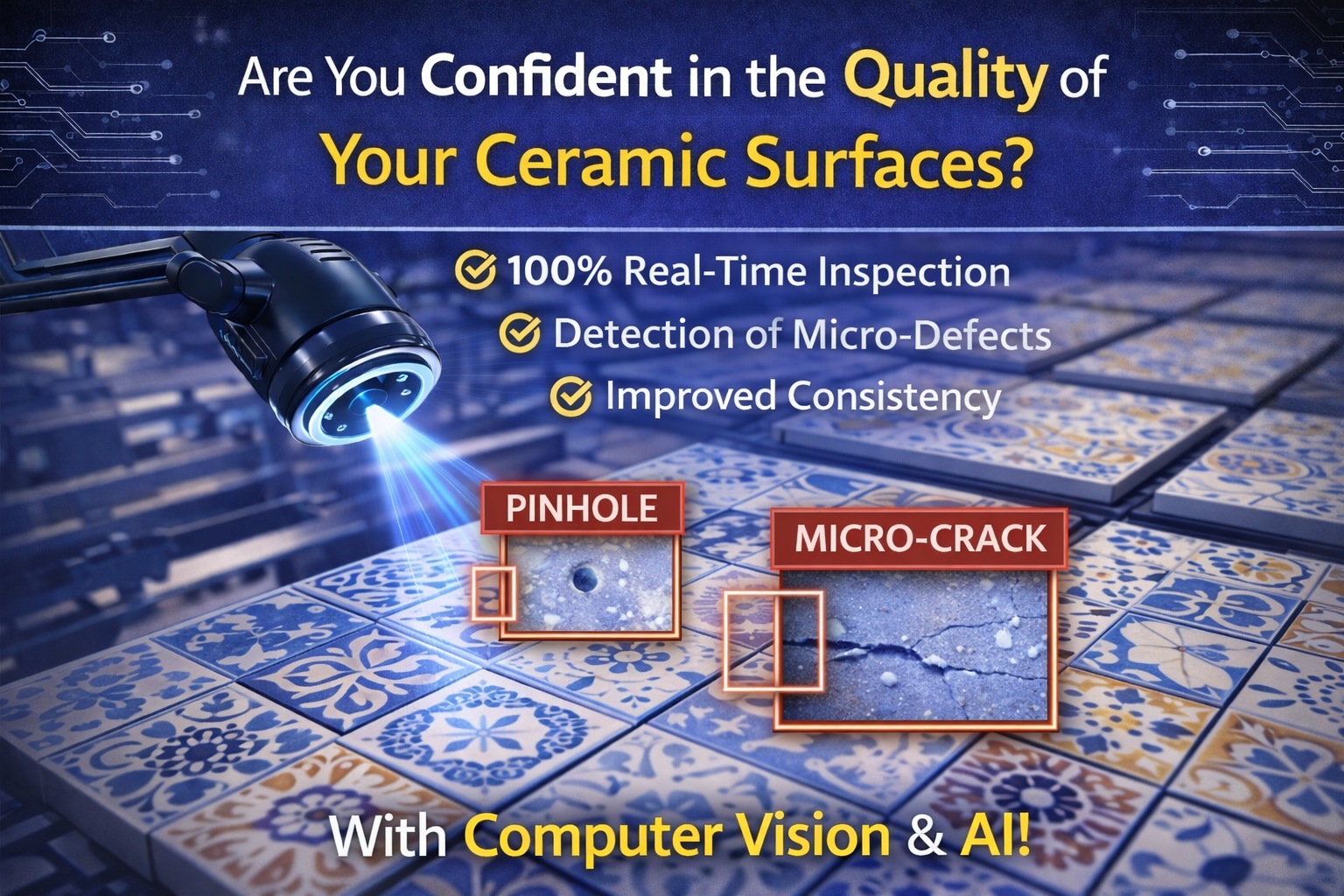 Ispezione Ottica di Smaltature e Superfici Ceramiche