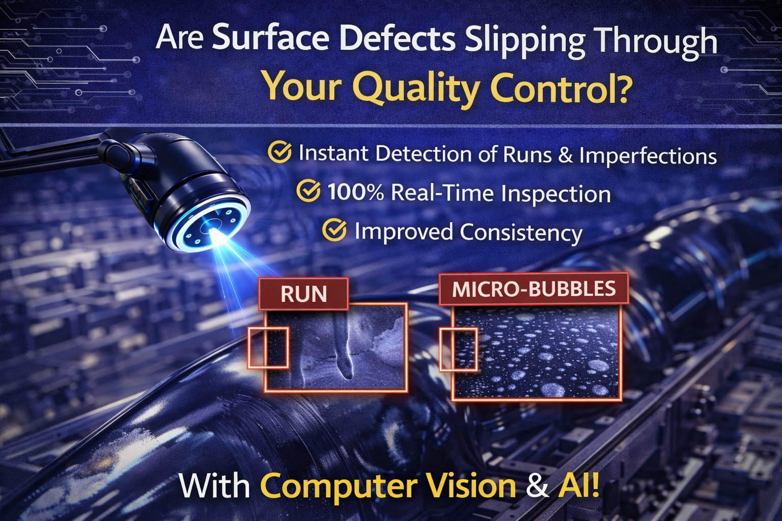 Computer Vision for Detecting Runs and Surface Imperfections