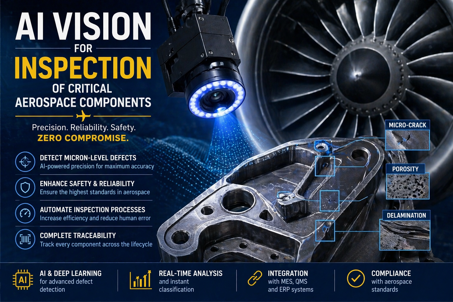 AI Vision for Inspection of Critical Aerospace Components