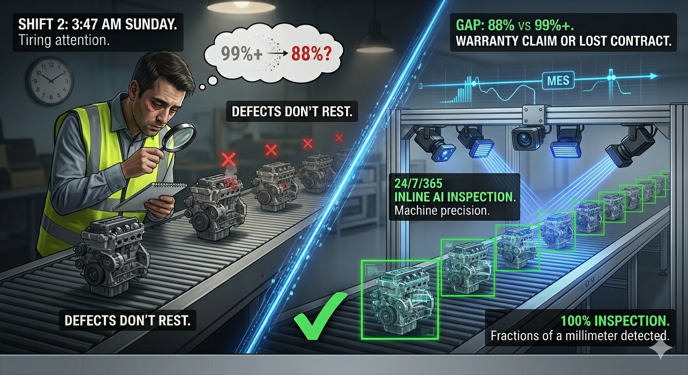 Ispezione AI in Linea di Assemblaggio: 24 Ore di Qualità Non-Stop
