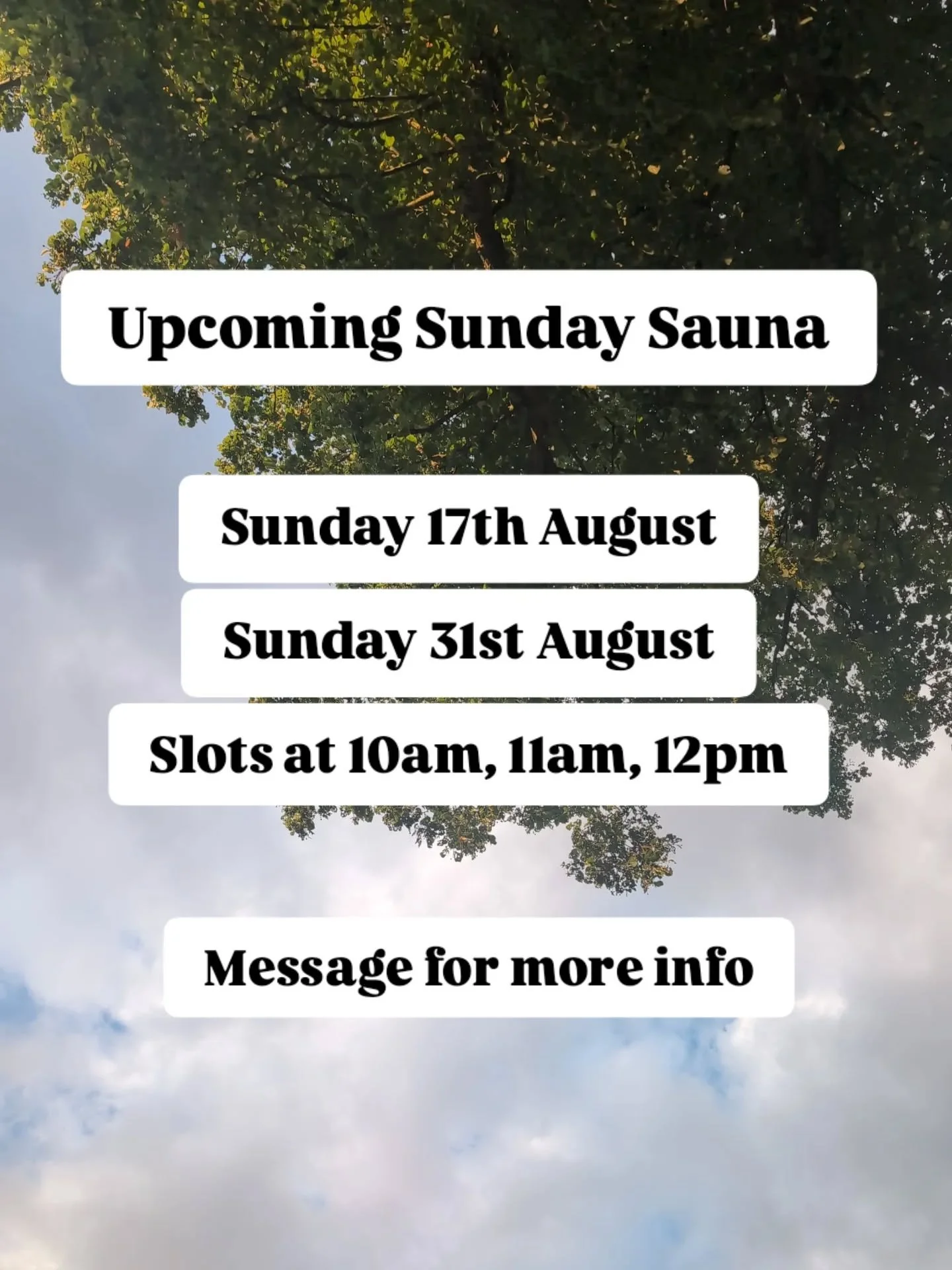 When’s the last time you truly switched off?
We’re bringing the heat and stillness back to Beaconsfield with our Community Sauna Session on Sunday 17th August with cosy slots at 10am, 11am, and 12pm.
No phones. No noise. Just pure warmt