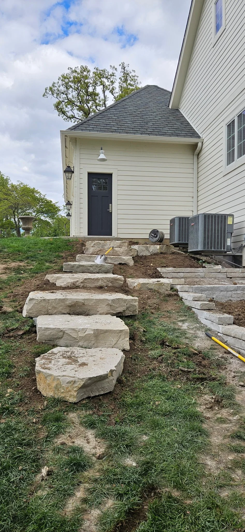 finishing a beautiful landscape design in yorkville