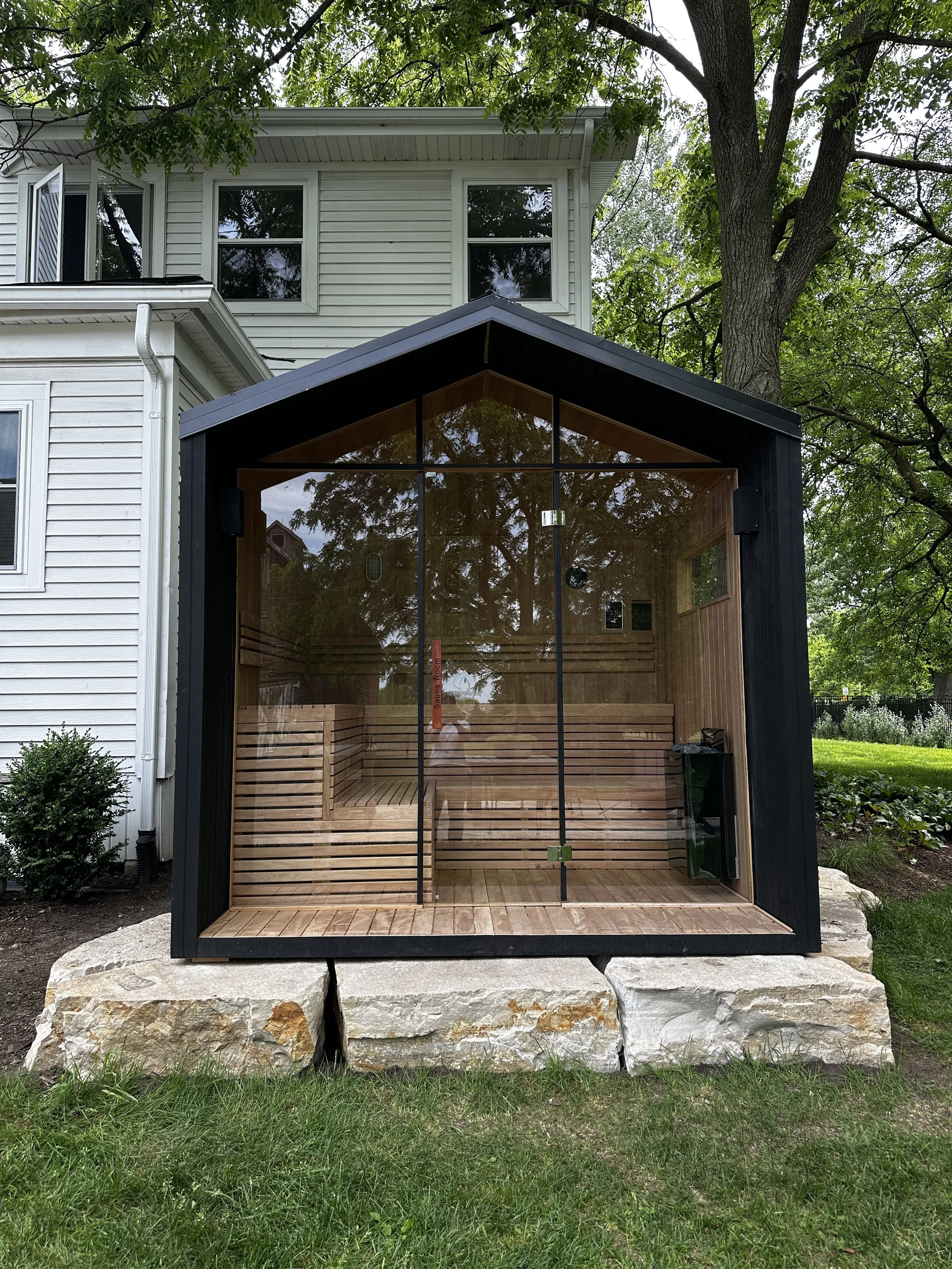 bringing resort-style luxury home with our new outdoor sauna