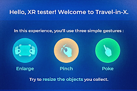 Showing MetaQuest 3 features and interactions to use in Travel-in-X. Source: ImmerX