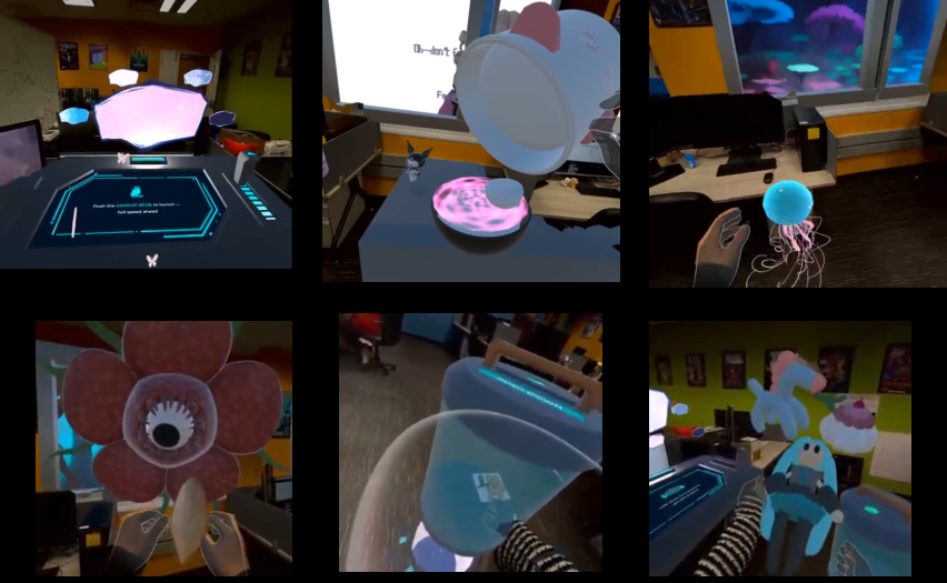 Interactive mixed-reality scenes from Travel-in-X.