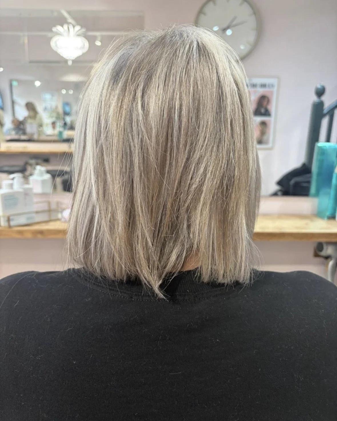 Natural hair ready for a volume and length boost with professional tape-in hair extensions at Nichares, Taunton.