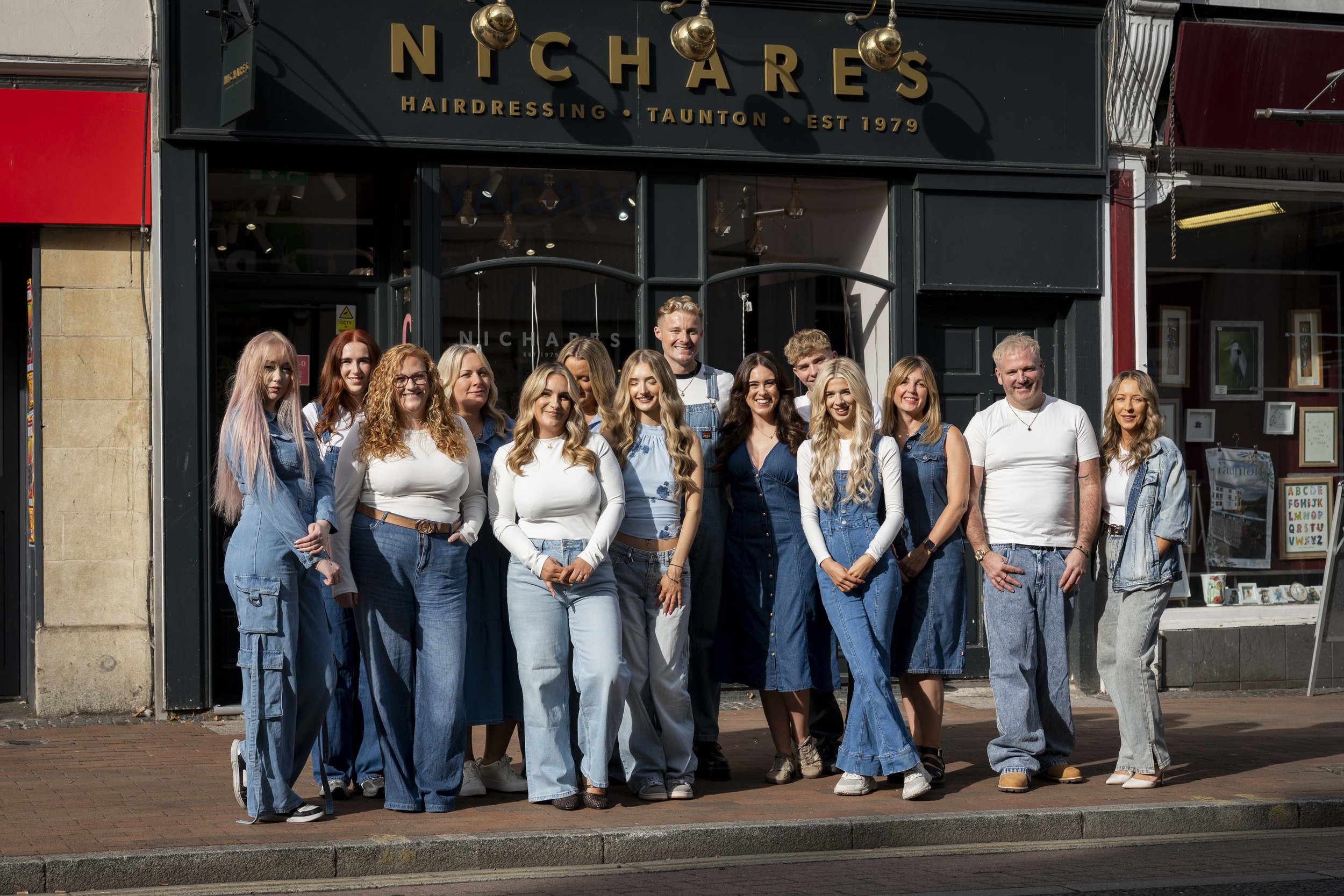 Welcoming team of hairdressers and extension specialists at Nichares Taunton
