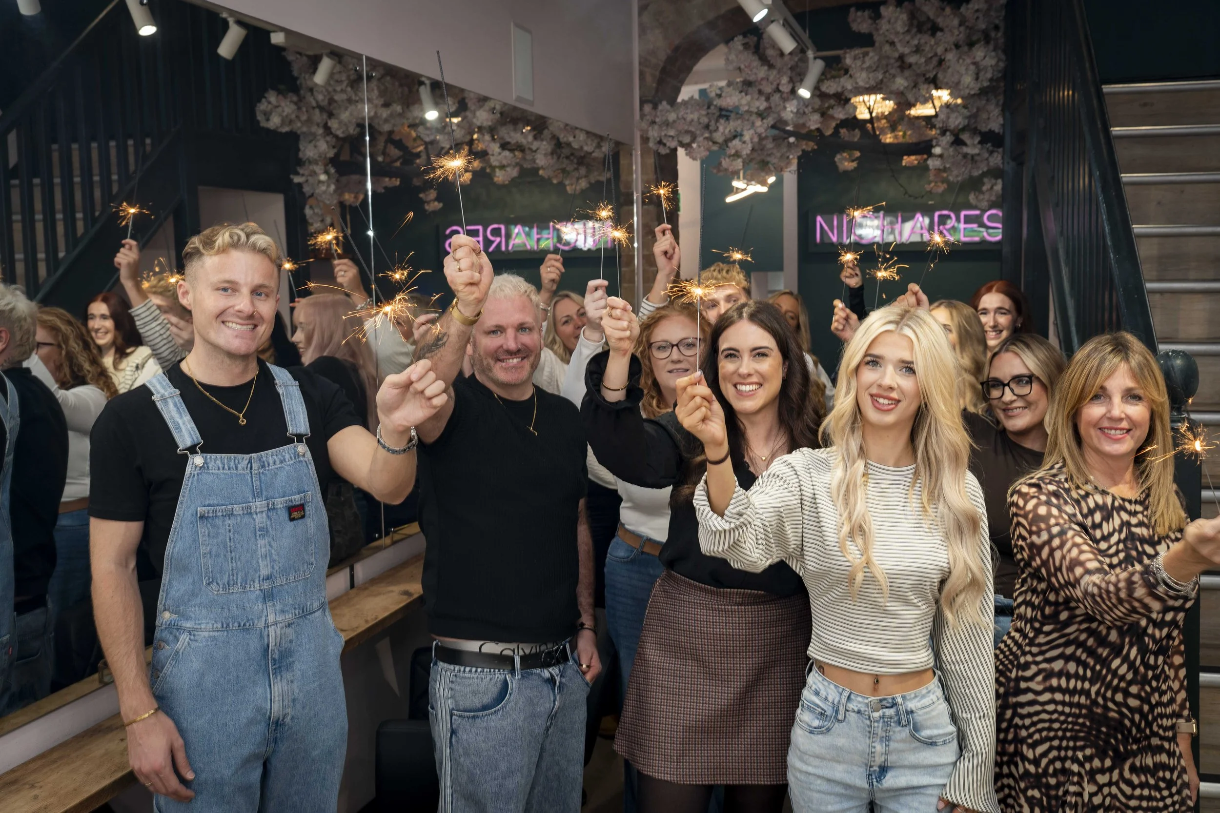 Friendly team of hair colour and extension specialists at Nichares Hair Salon Taunton