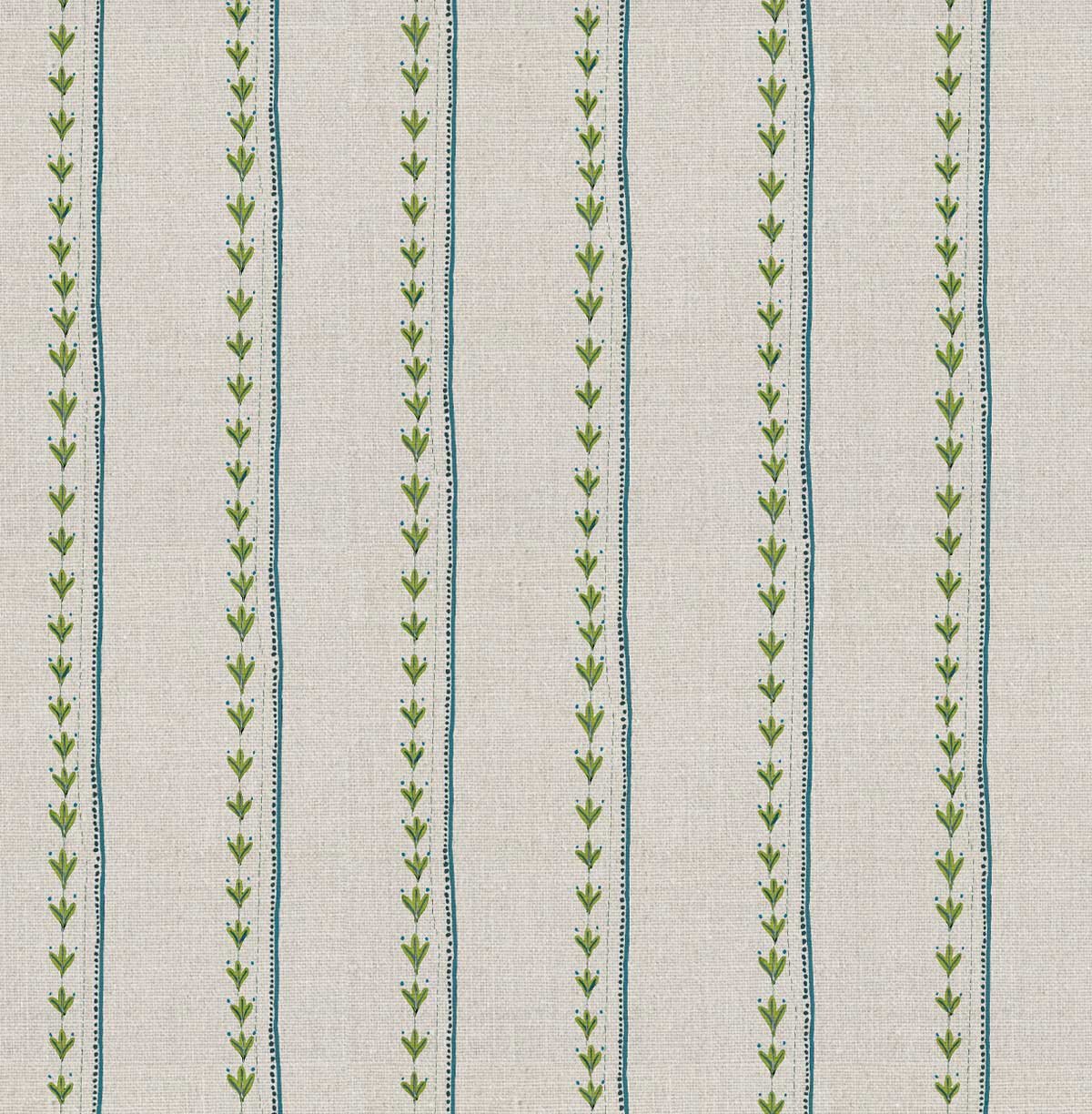 FERN STRIPE 'BUD GREEN' - FABRIC