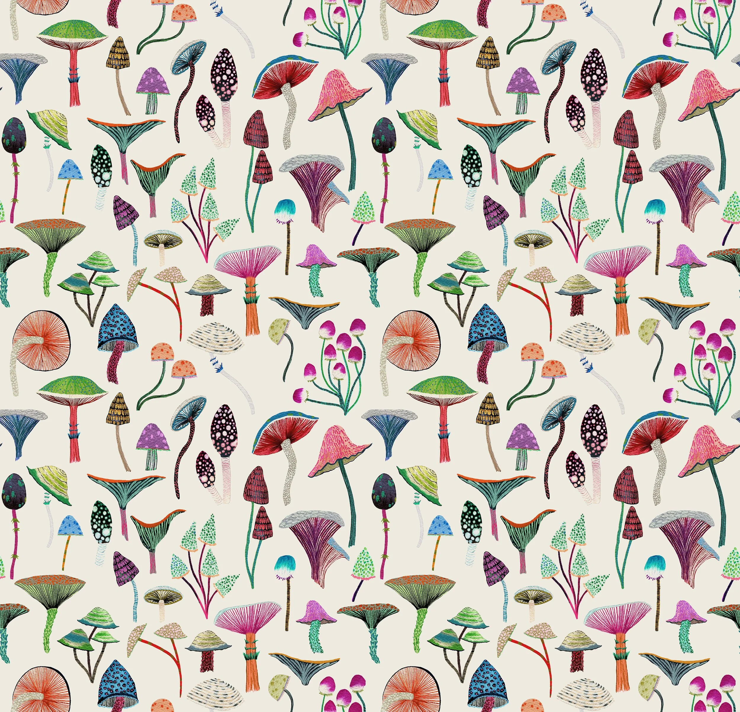 Magic Mushrooms wallpaper in repeat.jpg