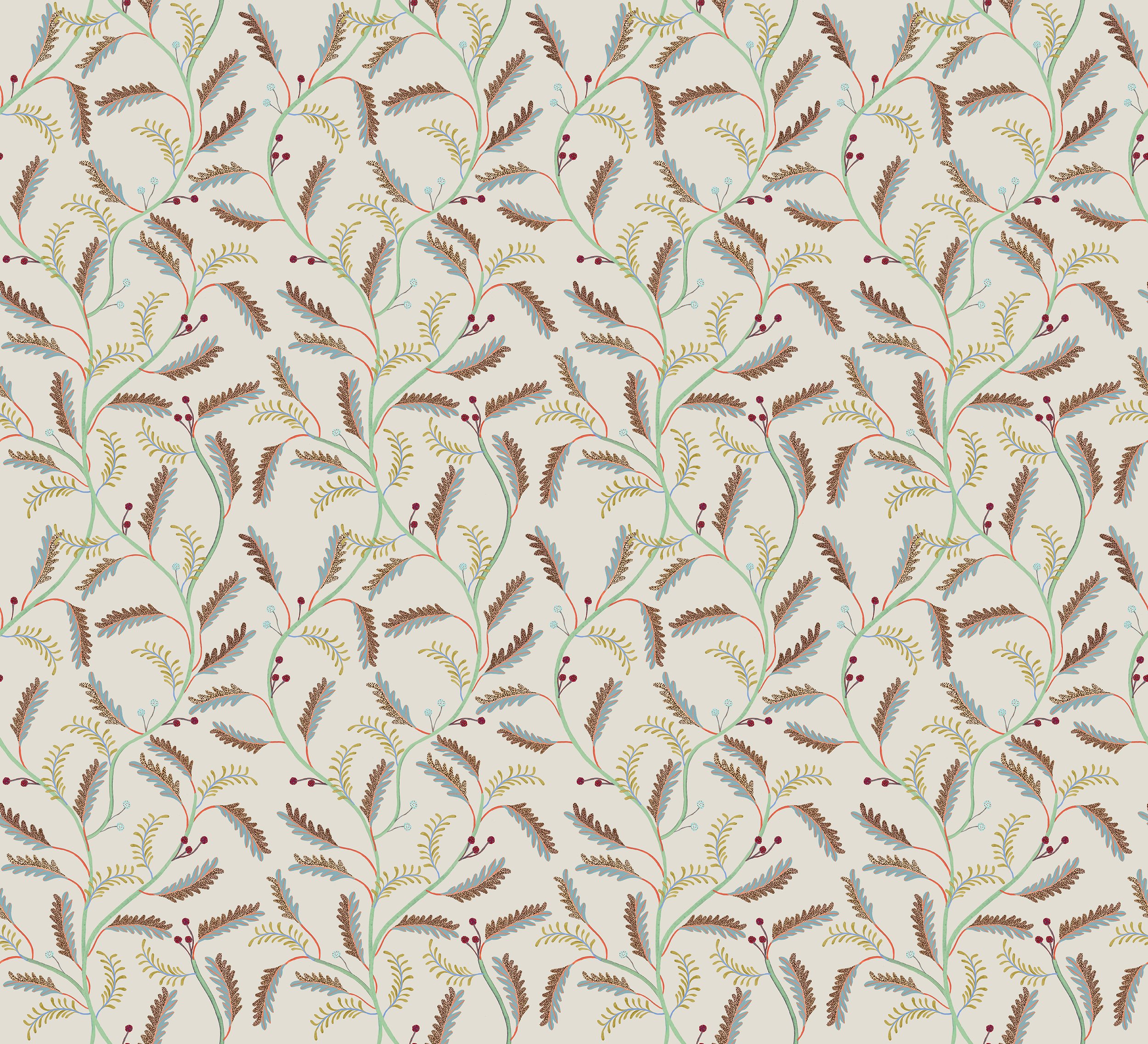 Leaf lace red currants wallpaper in repeat.jpg