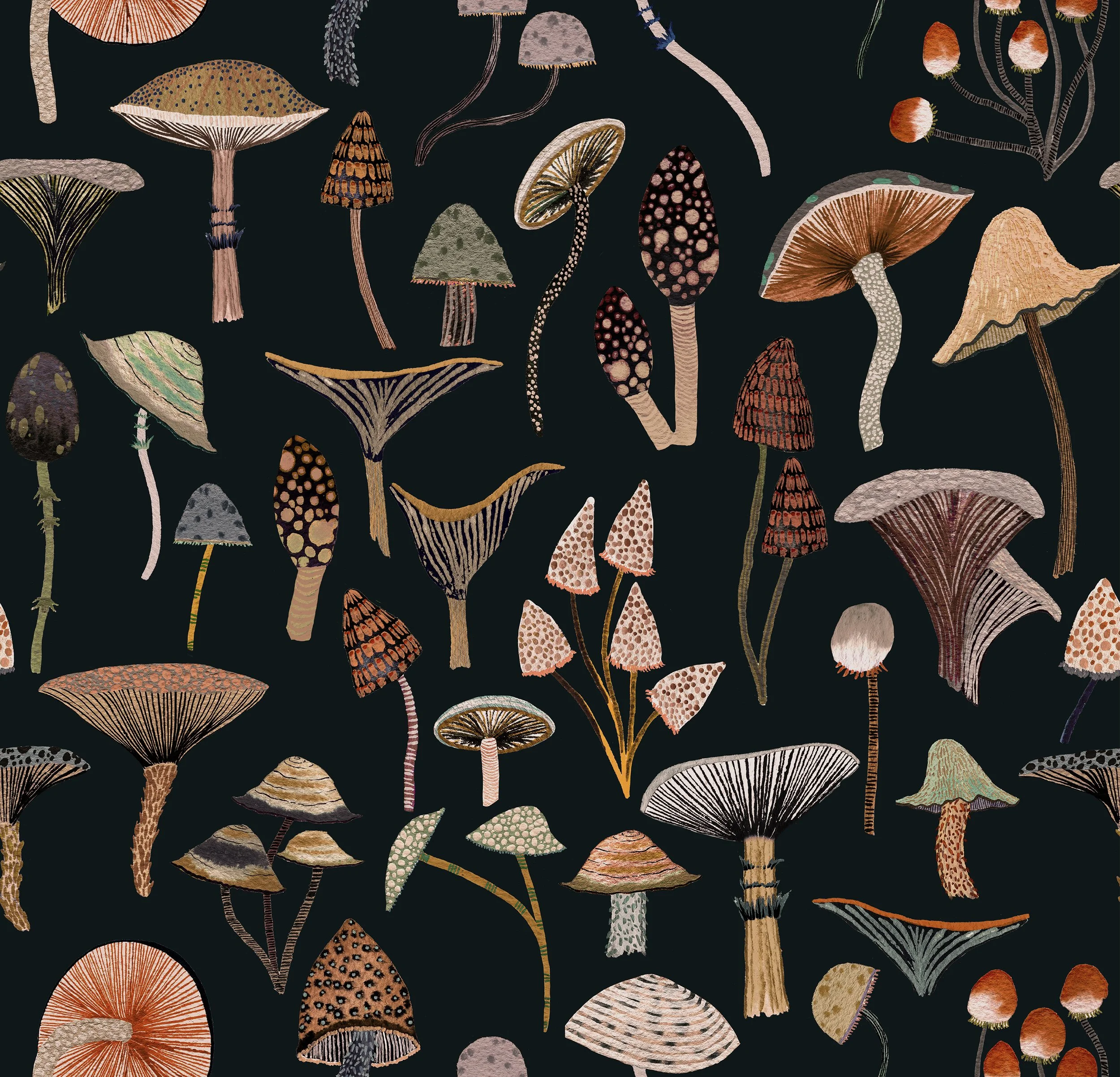 Inky Mushrooms