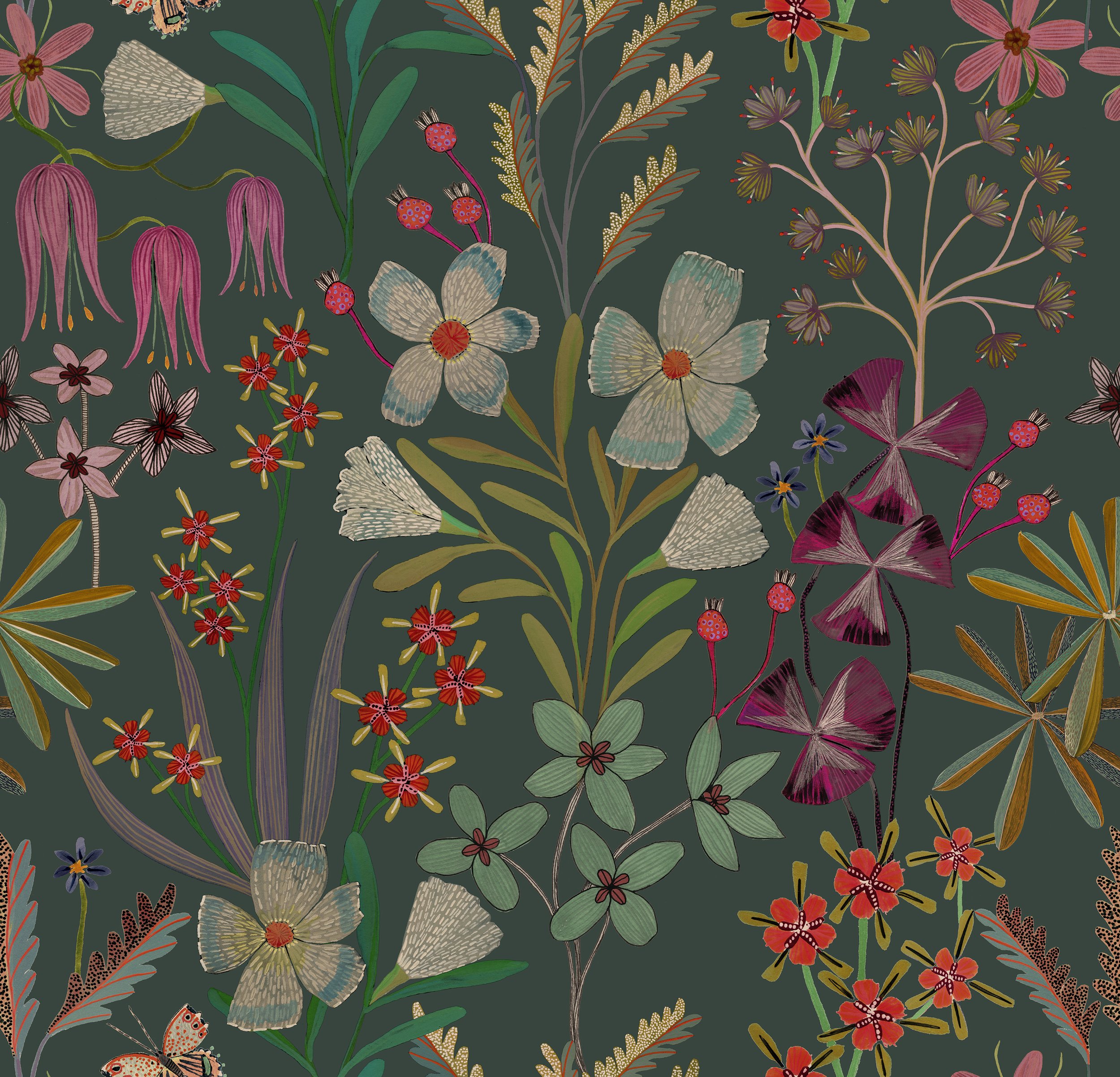 Summer's Garden - Slate Green