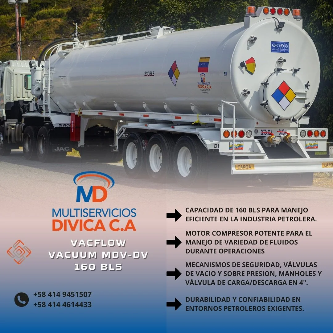 Tanque vacuum 160BLS | MDV-DV | VACFLOW 
Potencia y resistencia que marcan la diferencia.
Nuestro equipo est&aacute; dise&ntilde;ado para rendir al m&aacute;ximo en cada operaci&oacute;n.
Aqu&iacute; 4 razones por las que marca la diferencia en campo