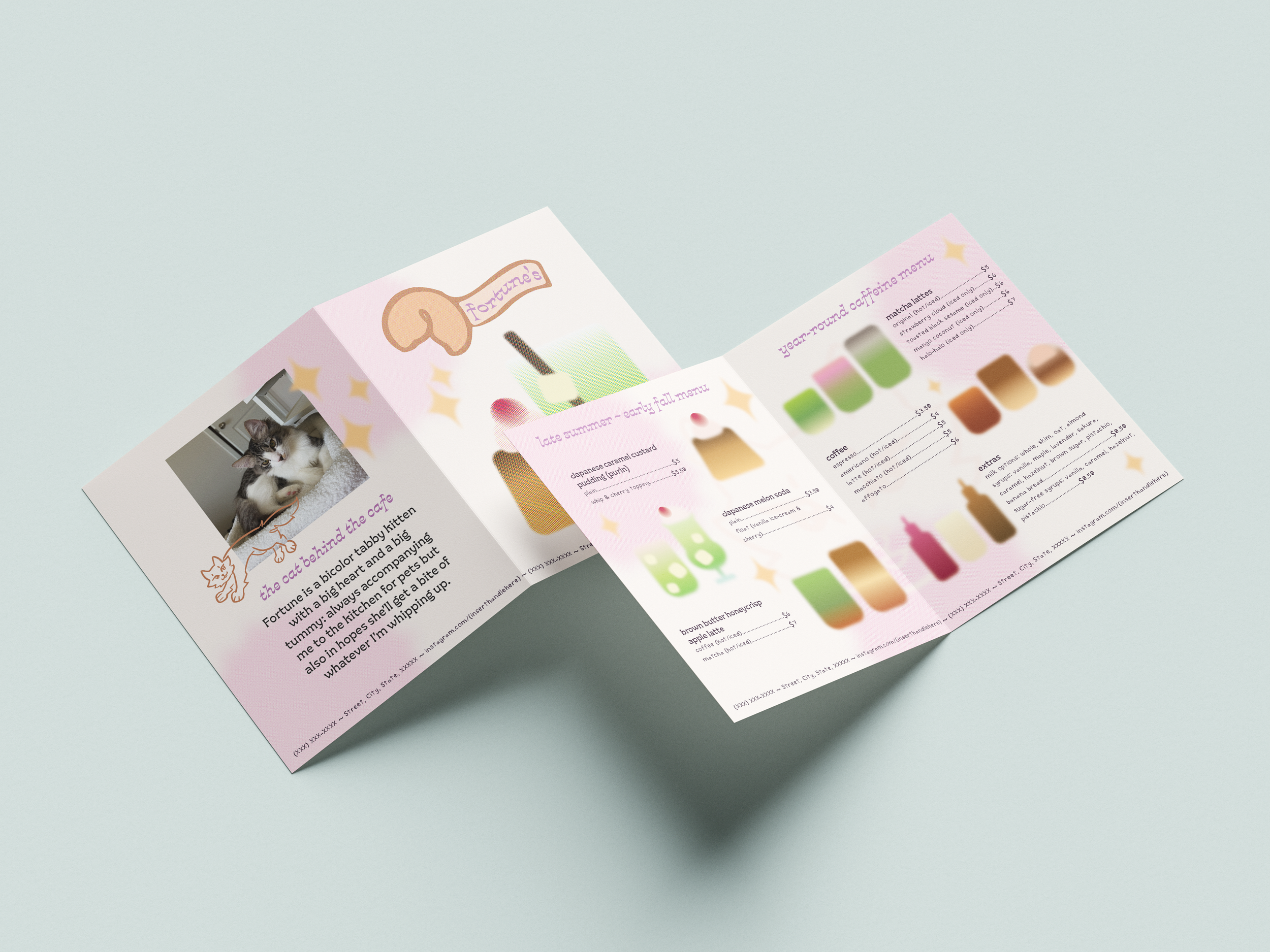 Fortune's (Hypothetical Brand + Menu Design)